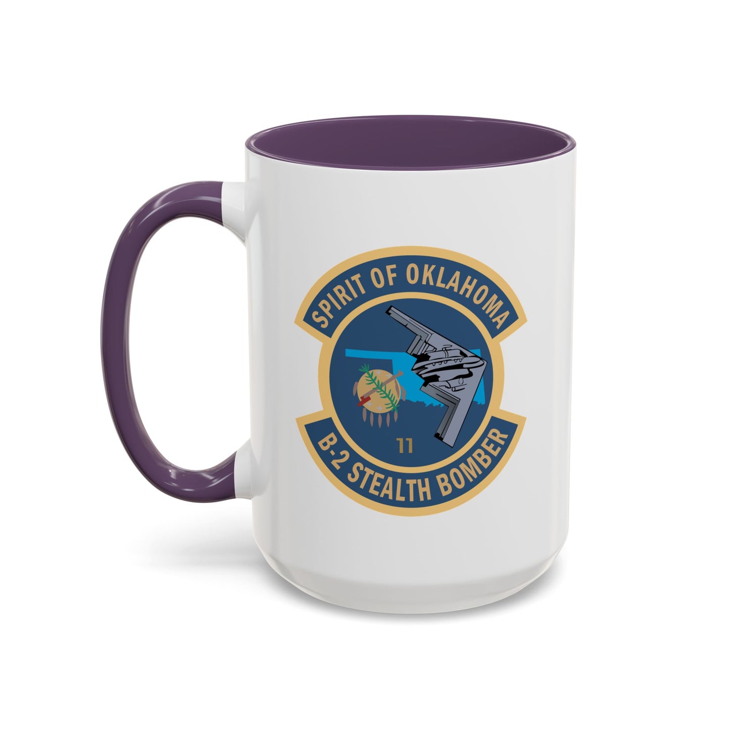 Accent Coffee Mug (11oz & 15oz) - USAF - B2 - Spirit of Oklahoma - Stealth Bomber wo txt X 300