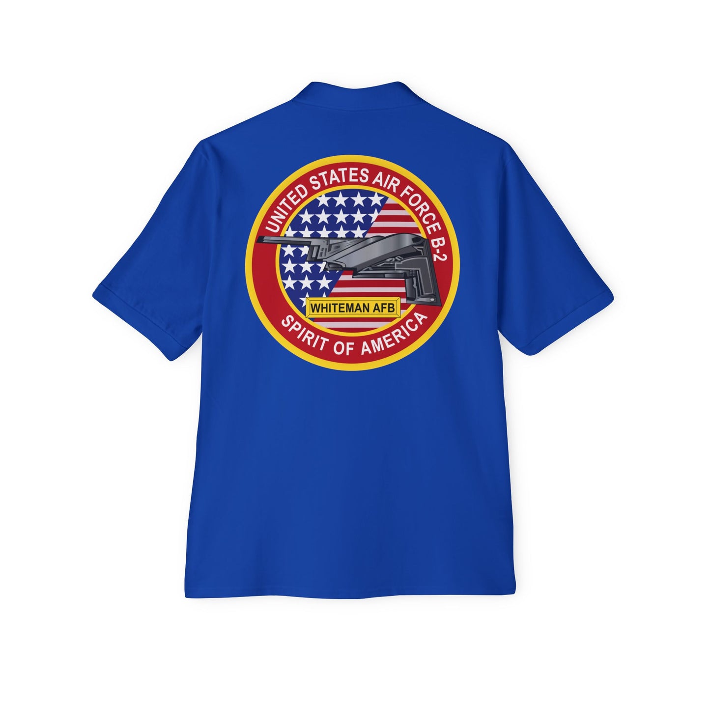 Men's Piqué Polo - USAF - B2 - Spirit - Stealth Bomber wo Txt