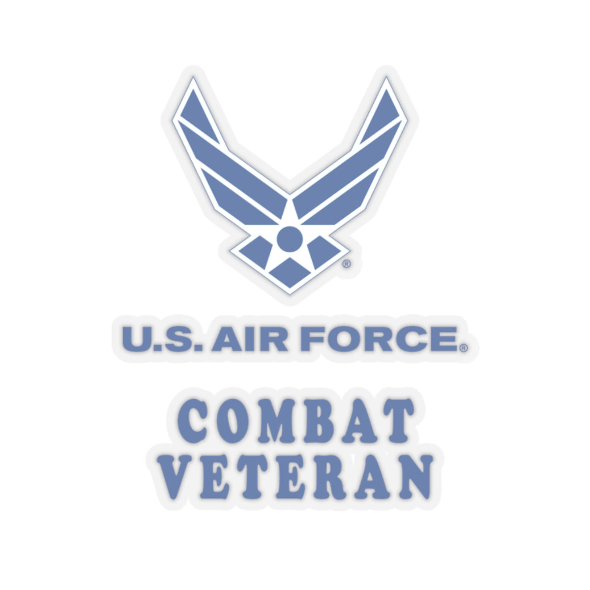 Kiss-Cut Stickers - USAF - Air Force - Combat Veteran X 300