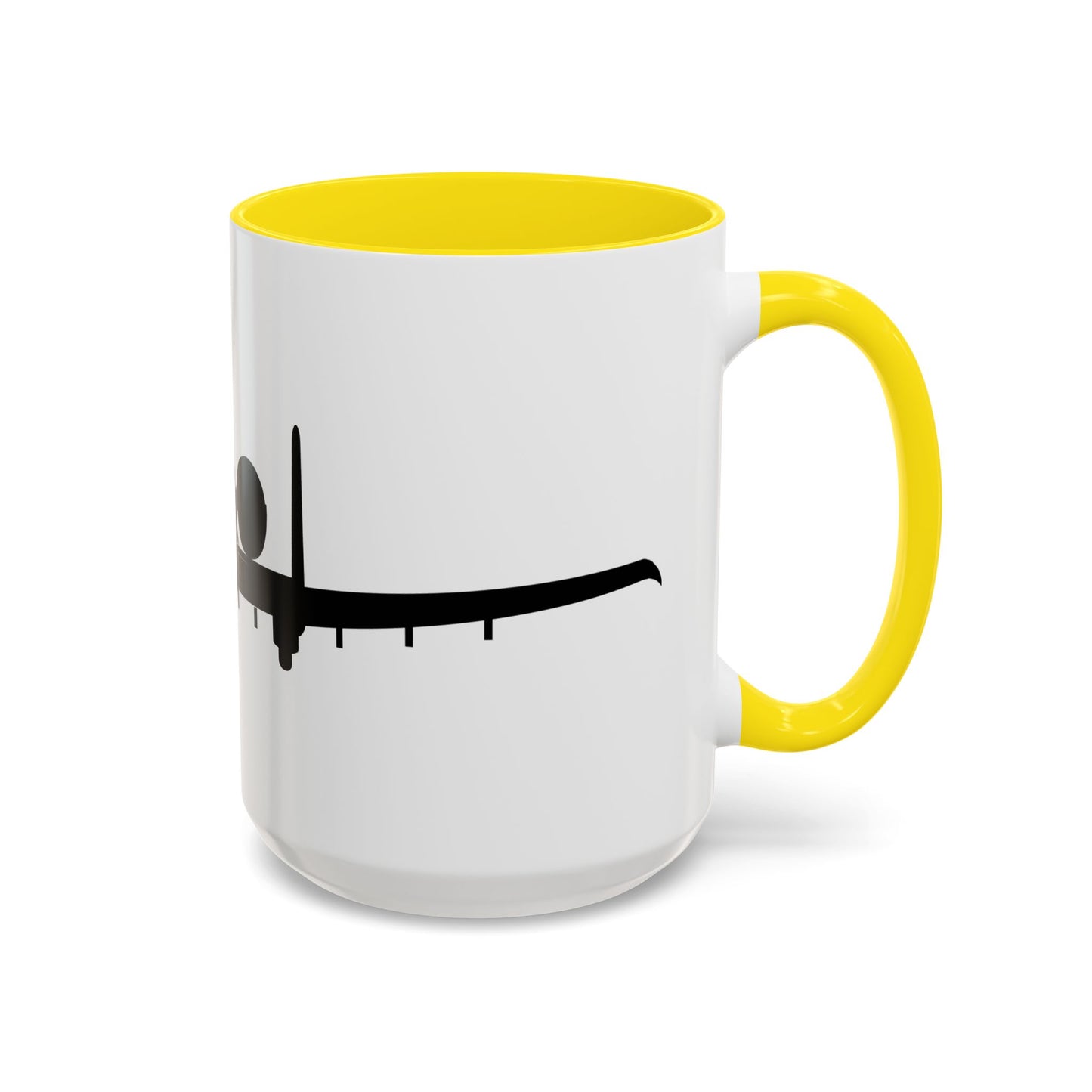 Accent Coffee Mug (11oz & 15oz) - Aircraft - USAF - A-10 Thunderbolt II - Front - Silhouette X 300