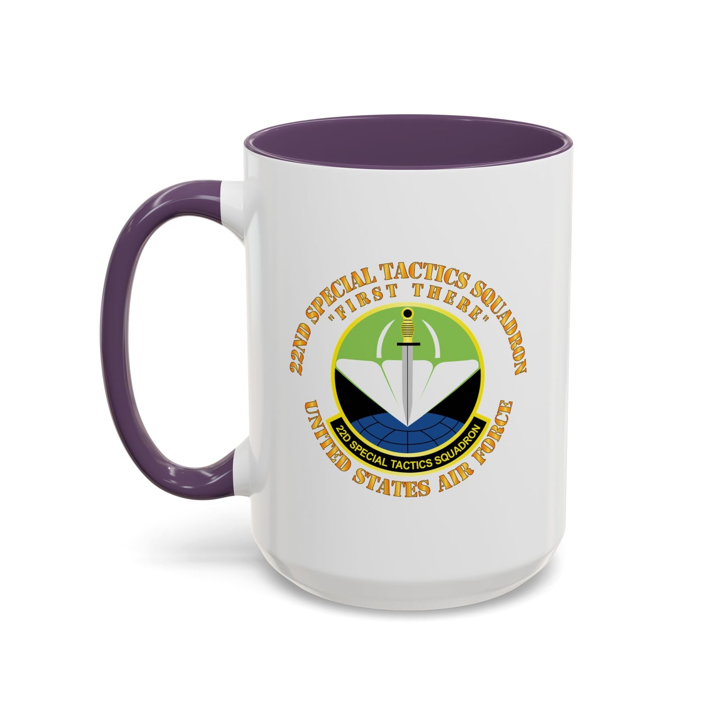 Accent Coffee Mug (11oz & 15oz) - USAF - 22nd Special Tactics Squadron - First There X 300
