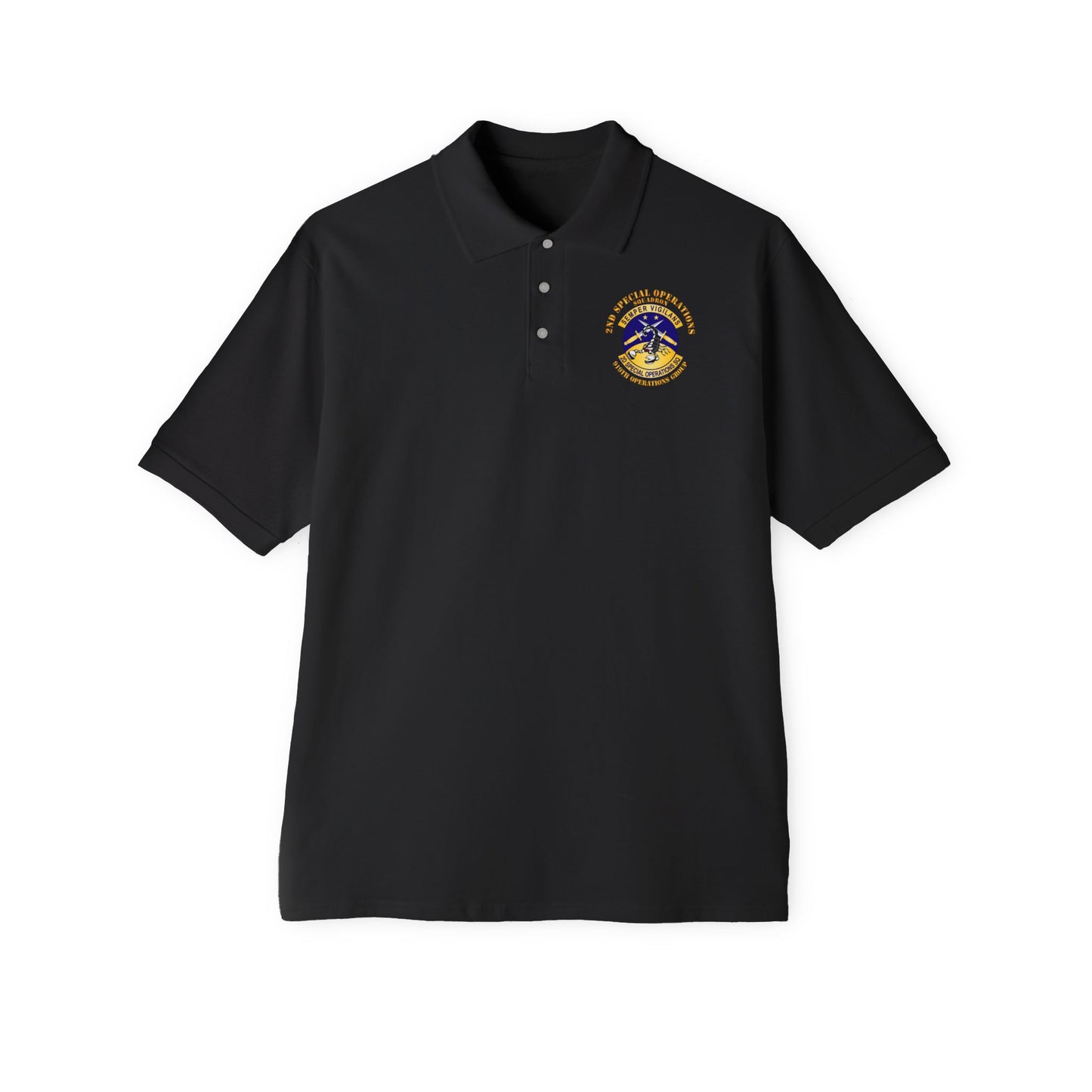Men's Piqué Polo - USAFSOF - 2nd Special Operations Squadron - 919th Operations Group