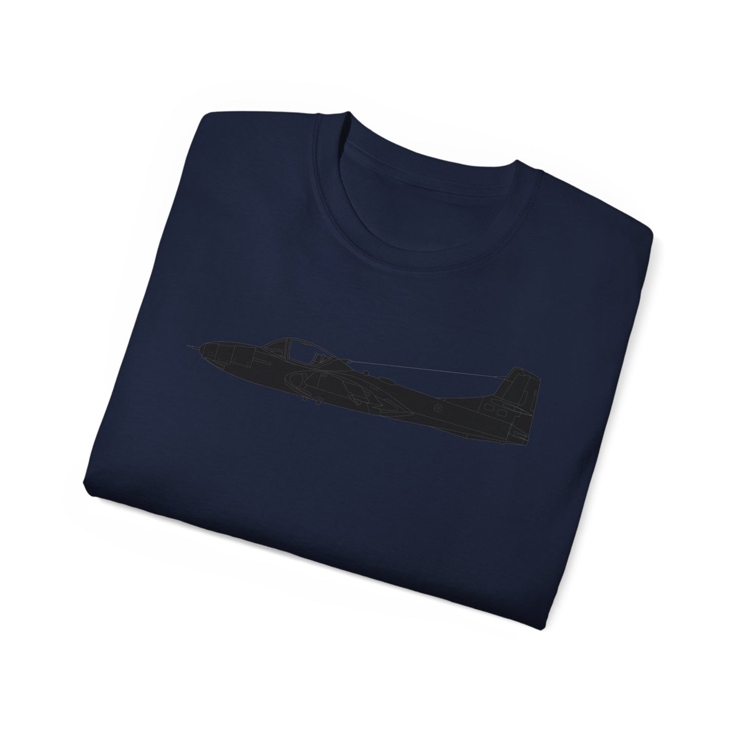 Unisex Ultra Cotton Tee - Aircraft - T-37-Trainer - Top - Black - Metal X 300