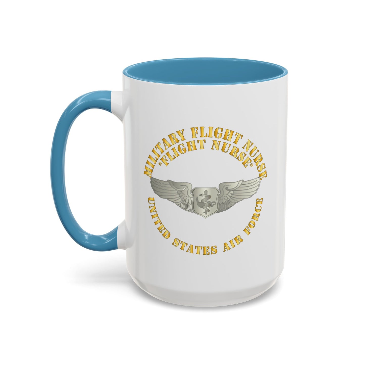 Accent Coffee Mug (11oz & 15oz) - USAF - Military Flight Nurse - Flight Nurse - Basic