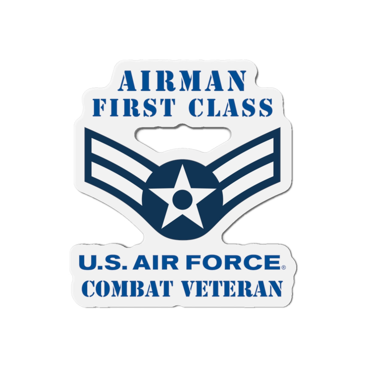 Die-Cut Magnet - USAF - Airman - First Class (E3) - 2020 - Combat Veteran
