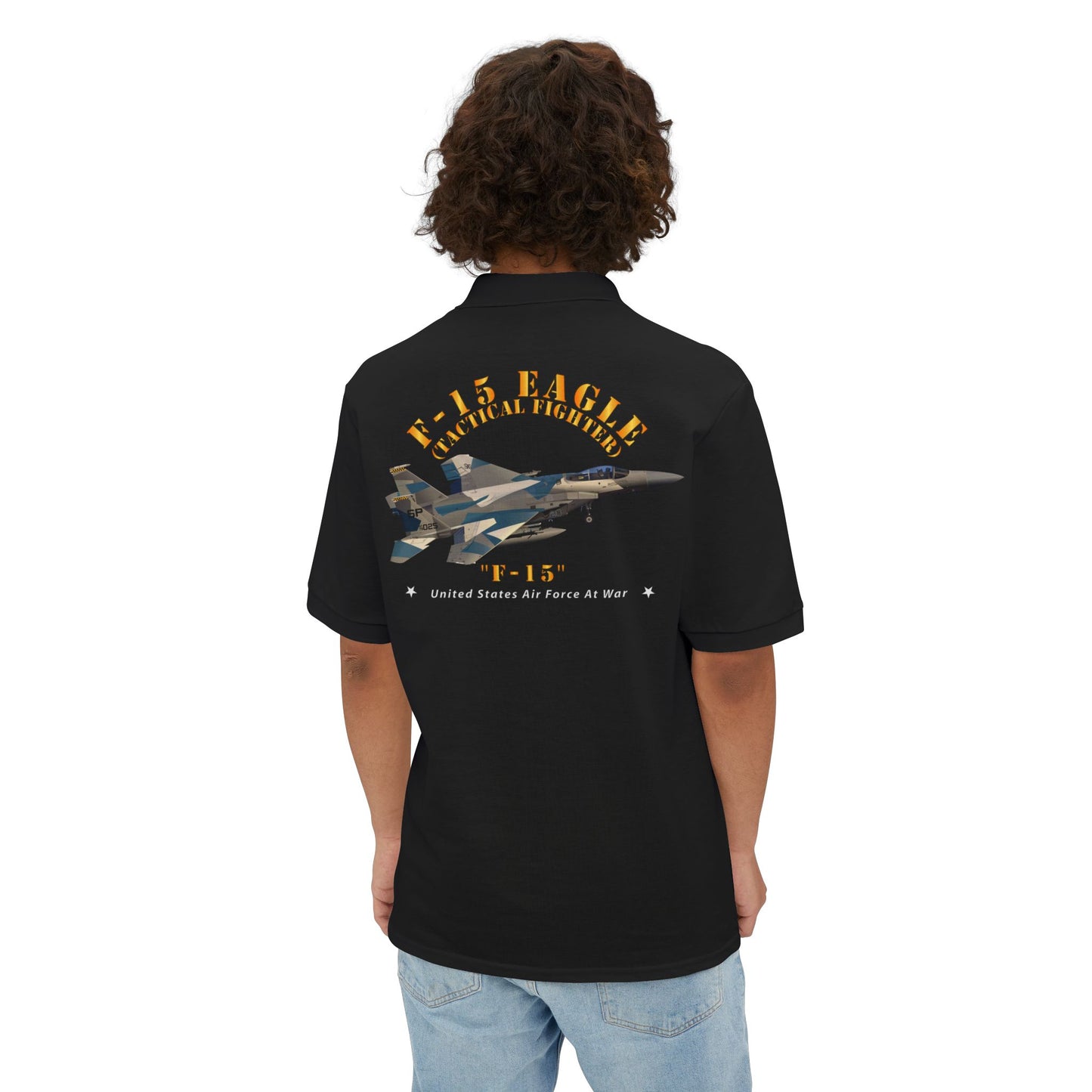 Men's Piqué Polo - USAF - F15 Eagle - F15