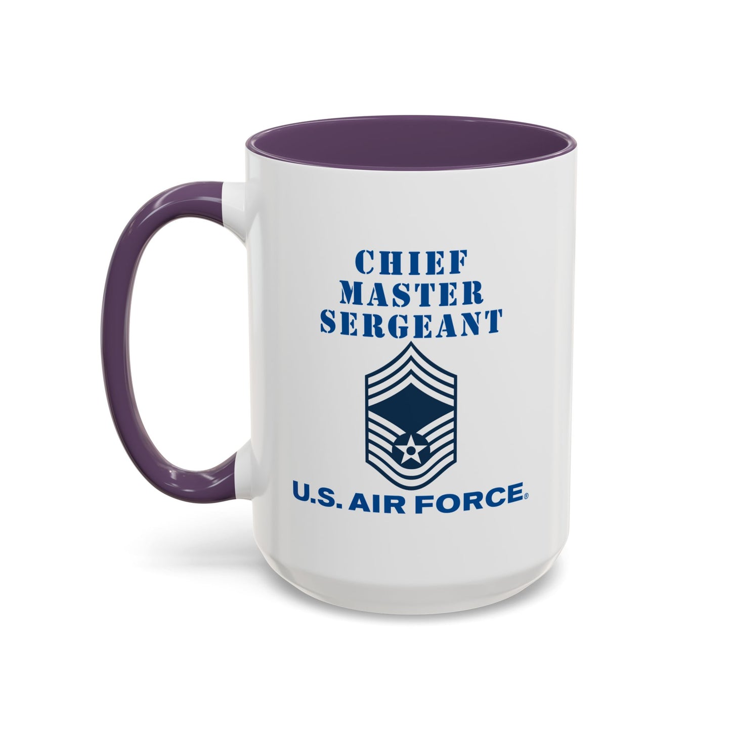 Accent Coffee Mug (11oz & 15oz) - USAF - Chief Master Sergeant (E9a) - 2020 - US Air Force w Text X 300