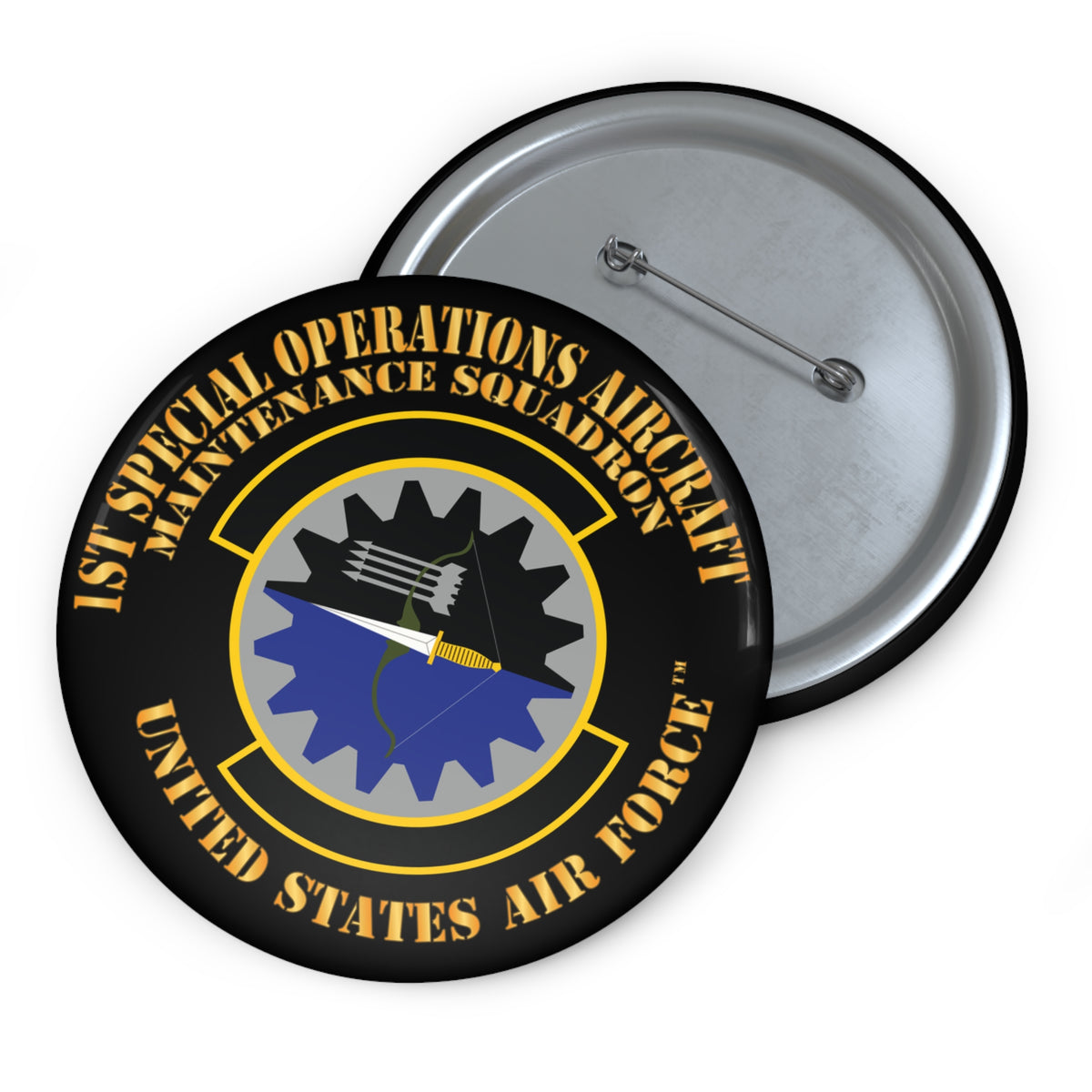 Custom Pin Button - USAF - 1st Special Operations Aircraft Maintenance Squadron X 300