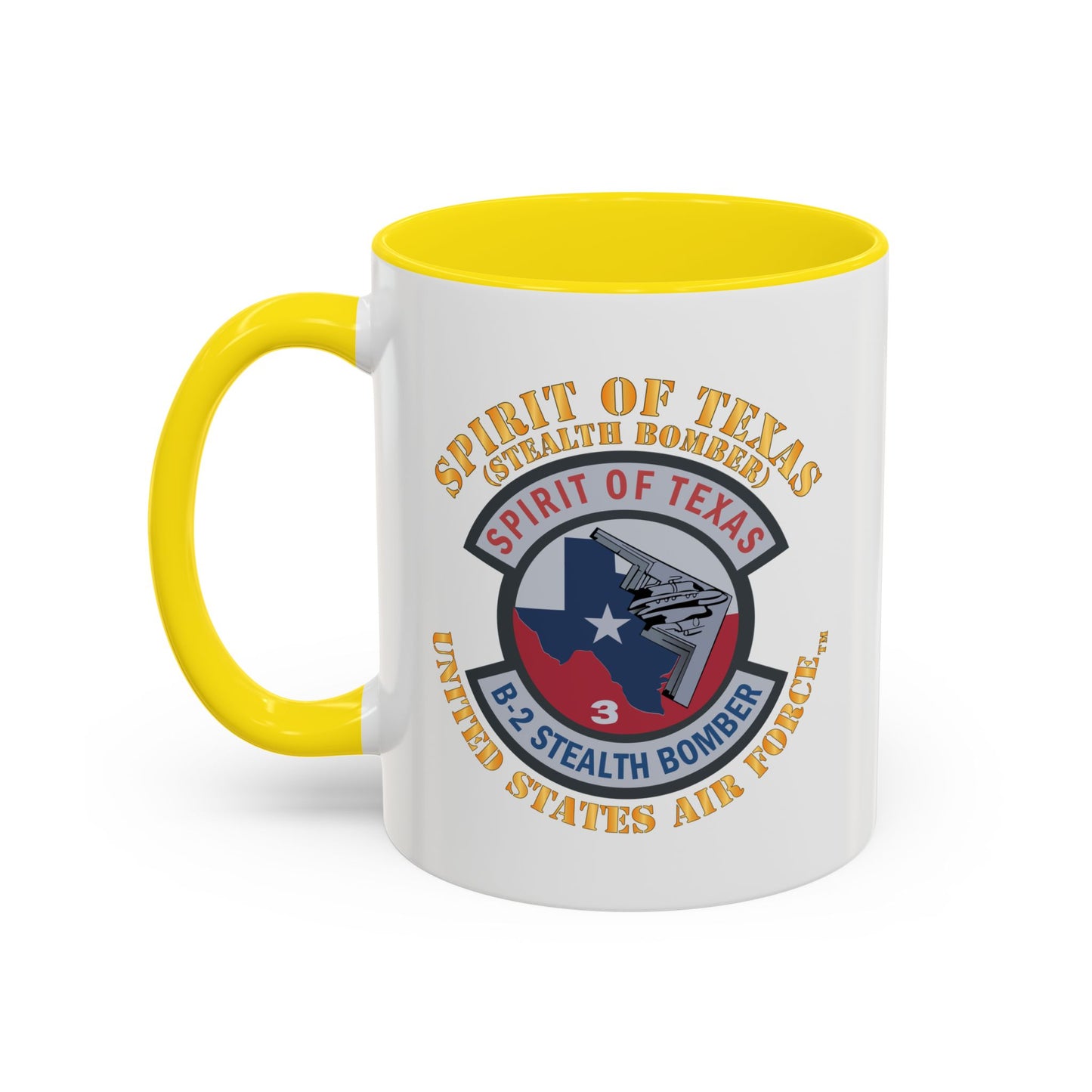 Accent Coffee Mug (11oz & 15oz) - USAF - B2 - Spirit of Texas - Stealth Bomber X 300