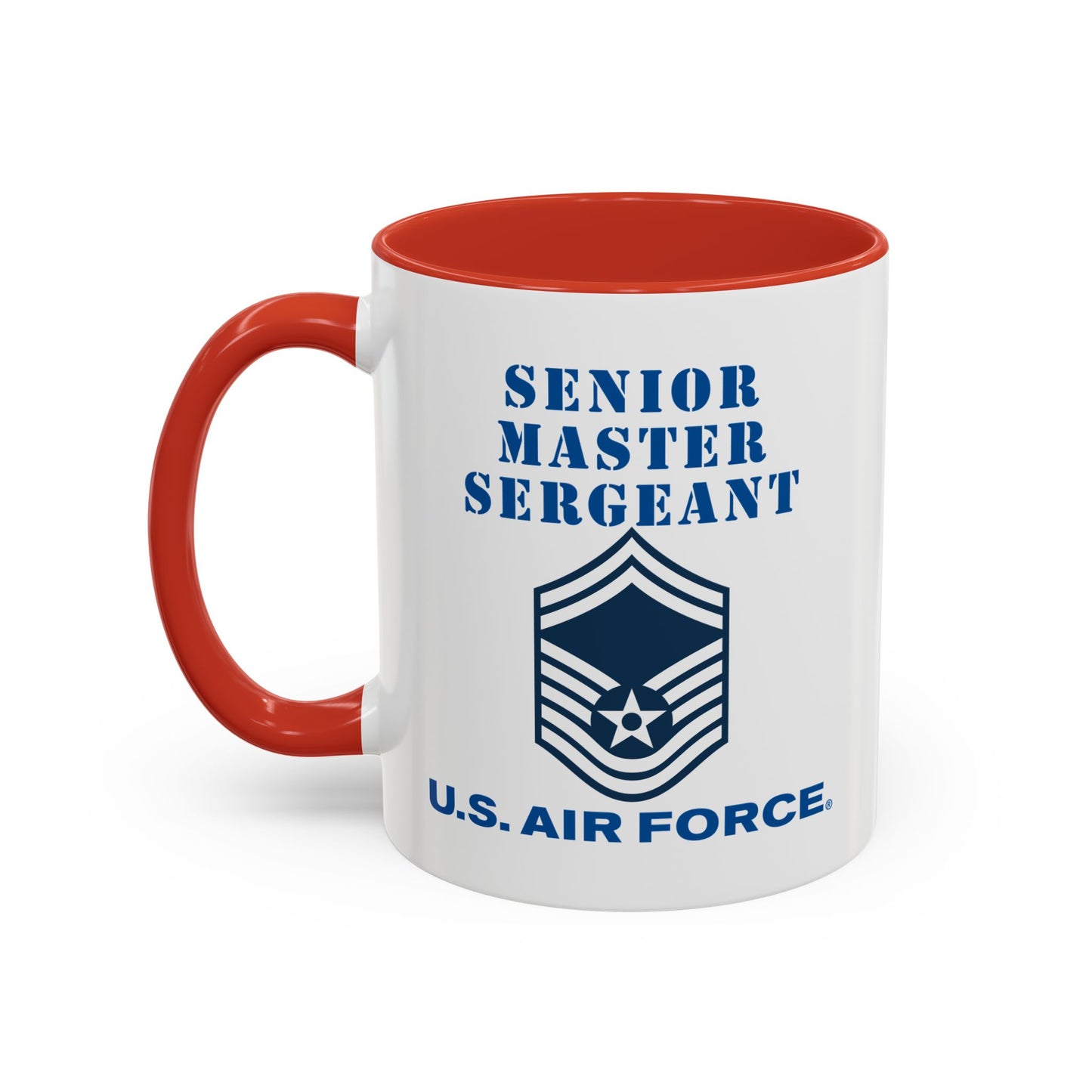 Accent Coffee Mug (11oz & 15oz) - USAF - Senior Master Sergeant (E8a) - 2020 - US Air Force w Text X 300