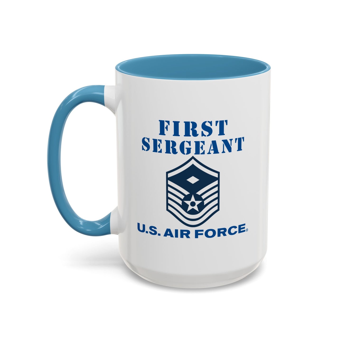 Accent Coffee Mug (11oz & 15oz) - USAF - First Sergeant (E7b) - 2020 - US Air Force w Text X 300