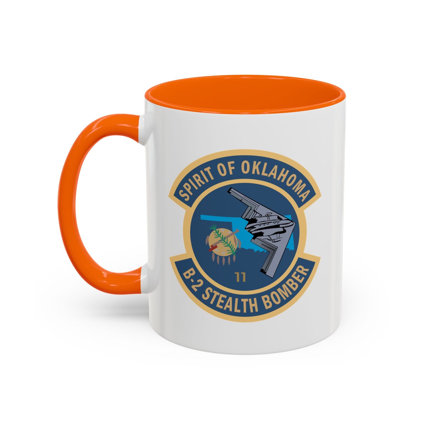 Accent Coffee Mug (11oz & 15oz) - USAF - B2 - Spirit of Oklahoma - Stealth Bomber wo txt X 300