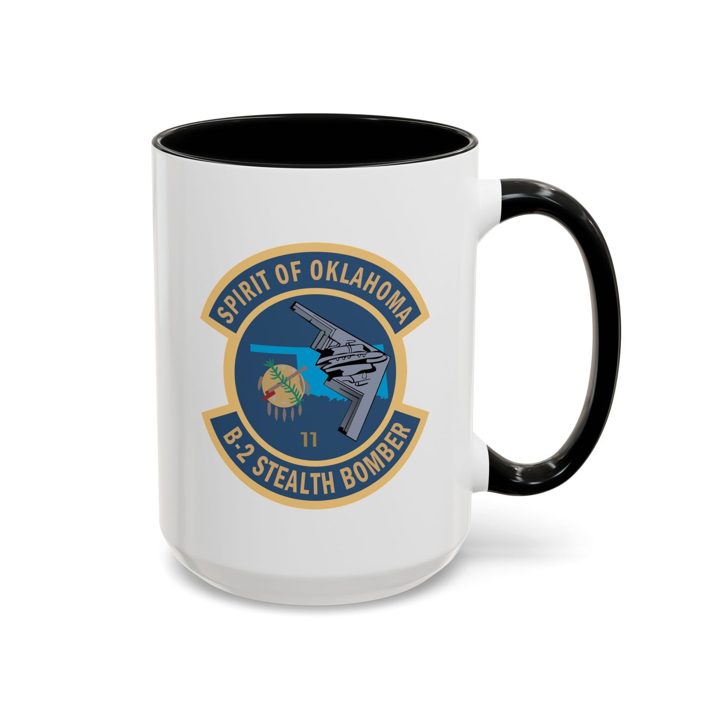 Accent Coffee Mug (11oz & 15oz) - USAF - B2 - Spirit of Oklahoma - Stealth Bomber wo txt X 300