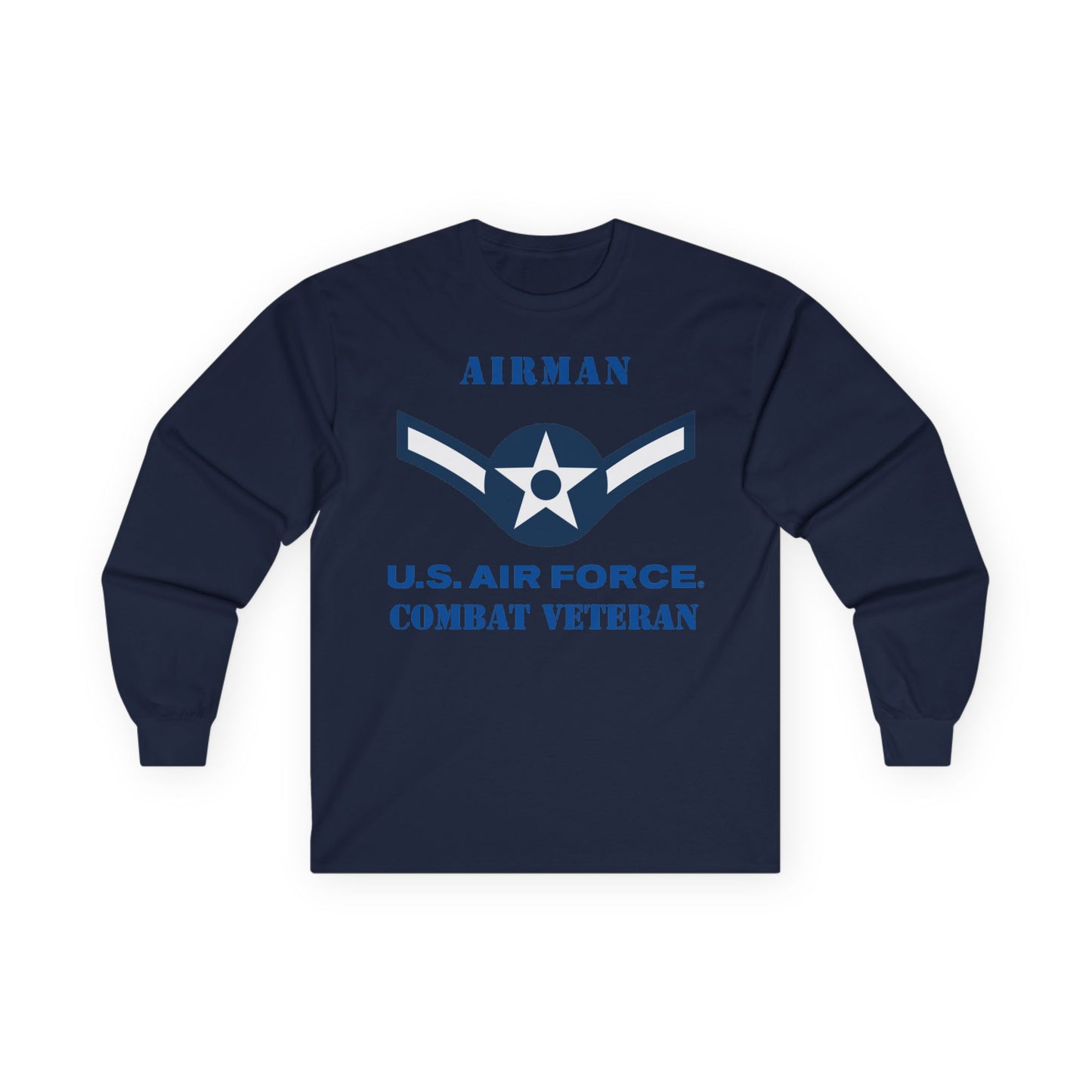 Unisex Ultra Cotton Long Sleeve Tee - USAF - Airman (E2) - 2020 - US Air Force - Combat Veteran