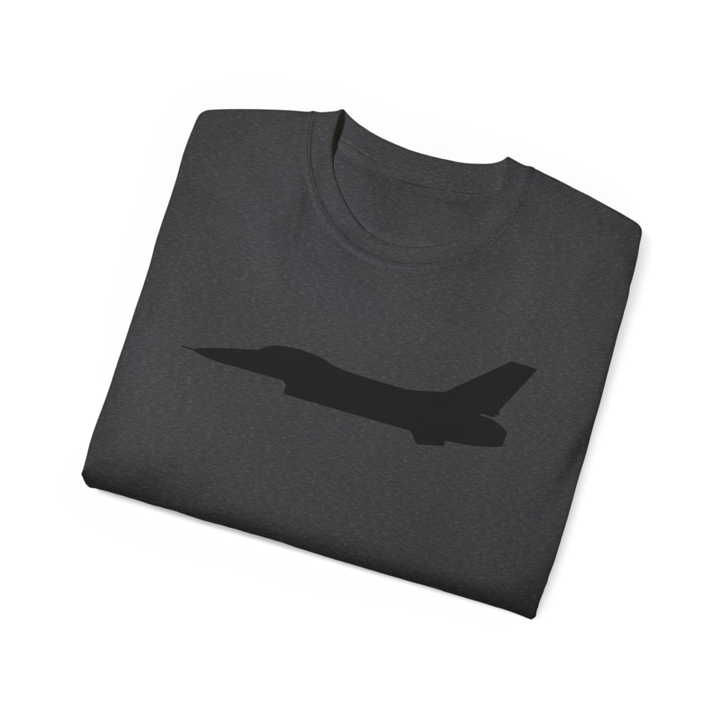 Unisex Ultra Cotton Tee - Aircraft - F-16 - Side - Black - wo Txt X 300