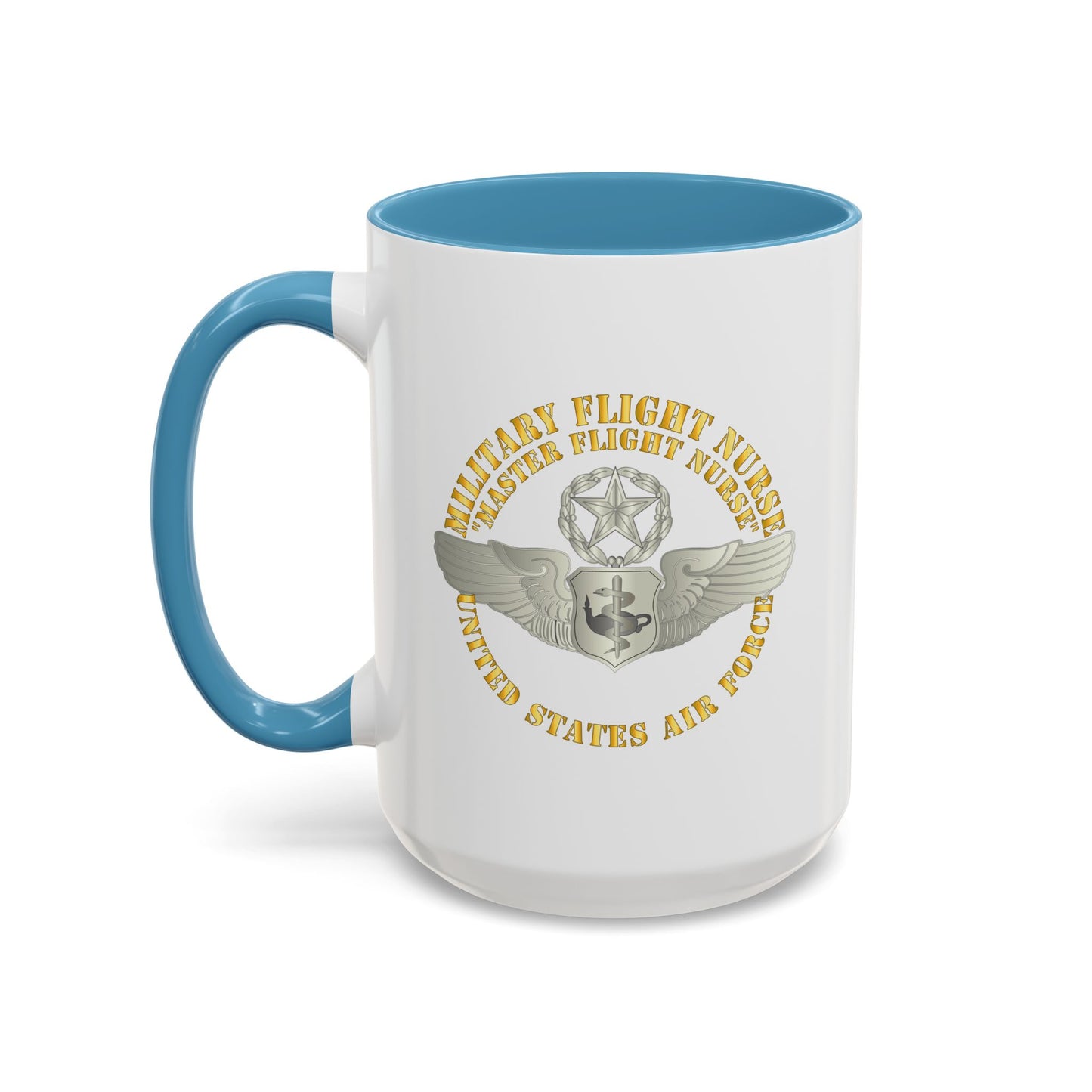 Accent Coffee Mug (11oz & 15oz) - USAF - Military Flight Nurse - Flight Nurse - Master