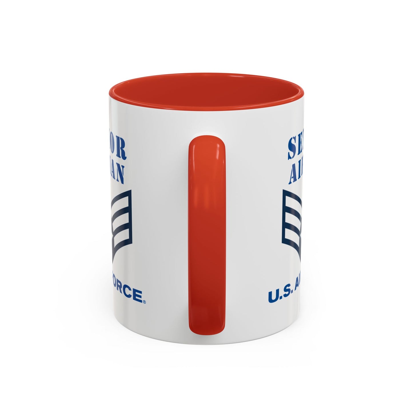 Accent Coffee Mug (11oz & 15oz) - USAF - Senior Airman (E4) - 2020 - US Air Force w Text X 300