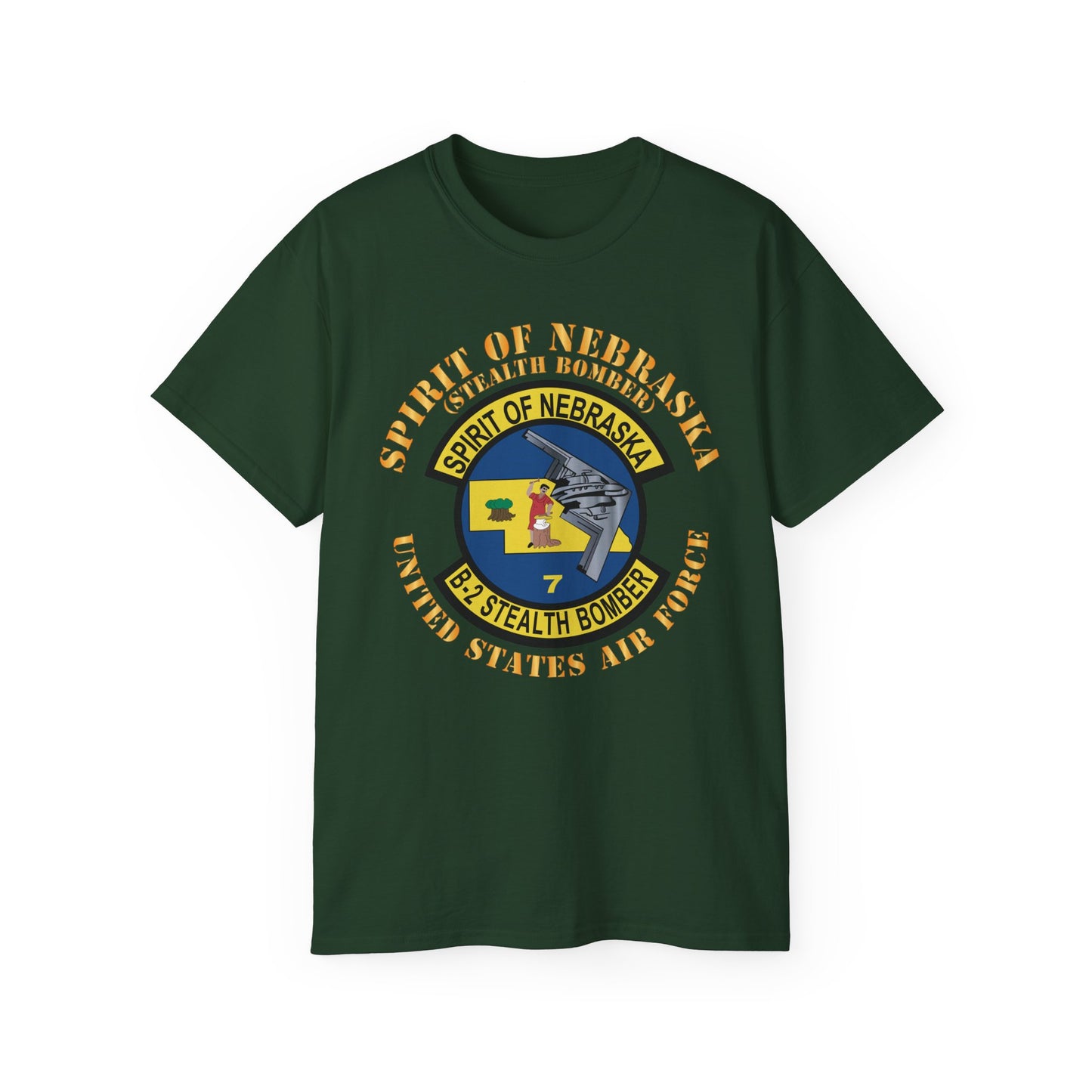 Unisex Ultra Cotton Tee - USAF - B2 - Spirit of Nebraska - Stealth Bomber X 300