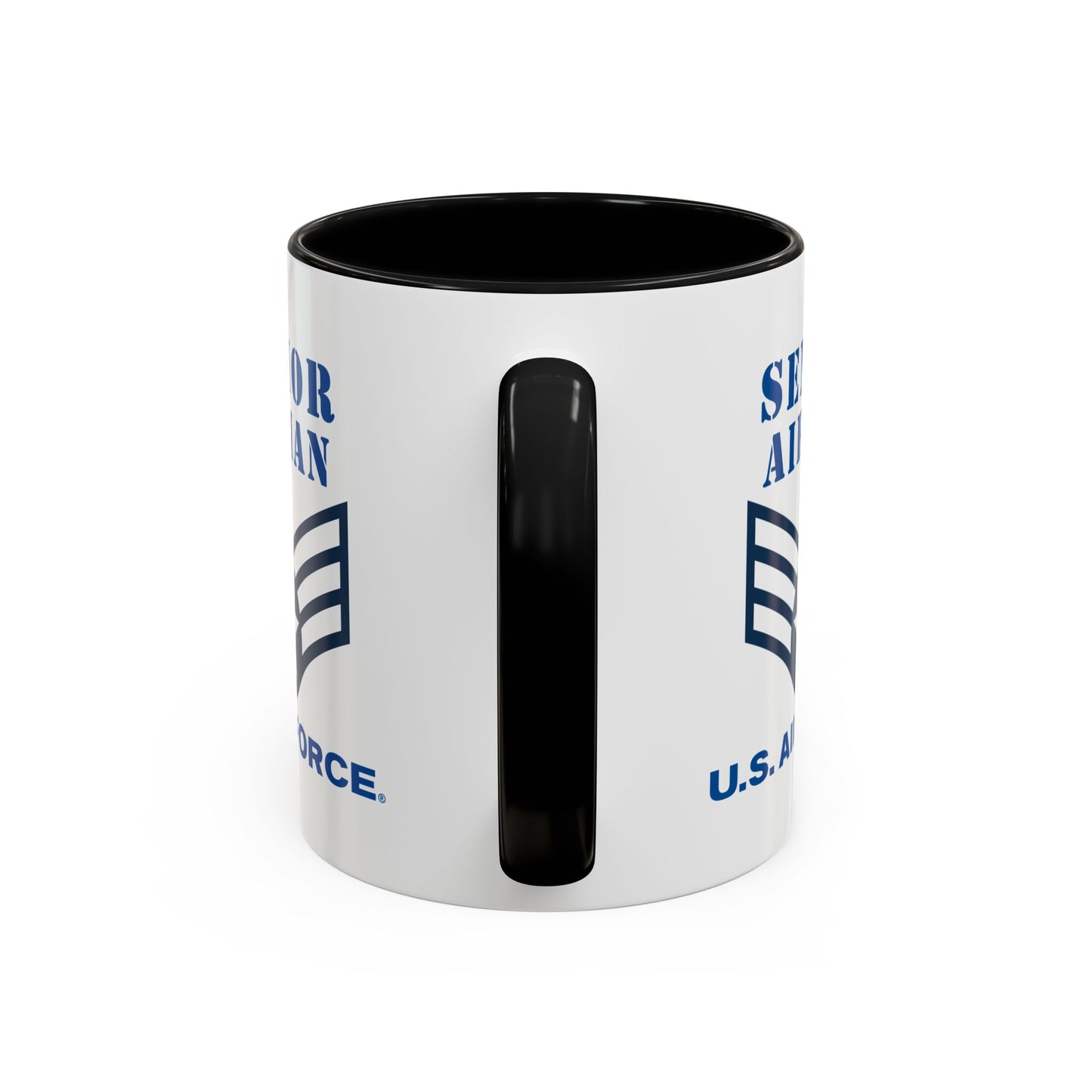 Accent Coffee Mug (11oz & 15oz) - USAF - Senior Airman (E4) - 2020 - US Air Force w Text X 300