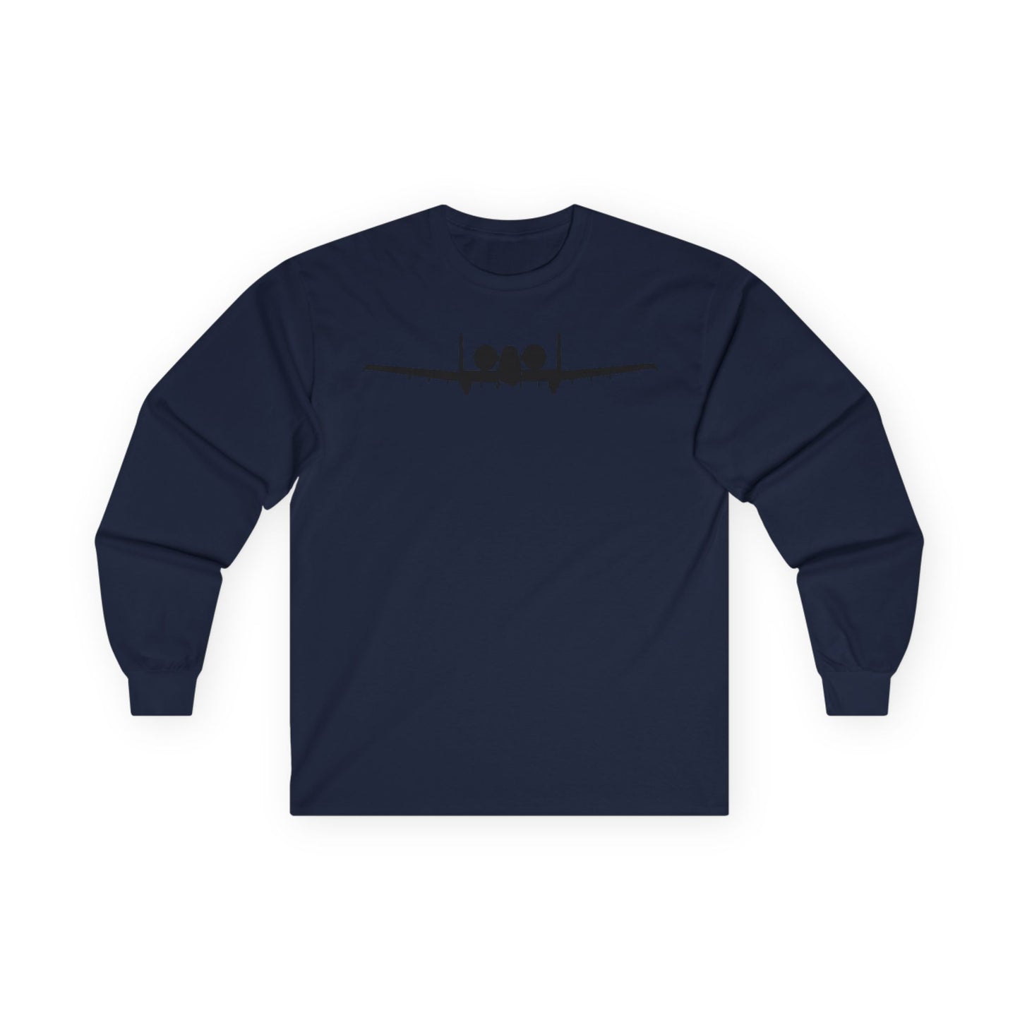 Unisex Ultra Cotton Long Sleeve Tee - Aircraft - USAF - A-10 Thunderbolt II - Front - Silhouette X 300
