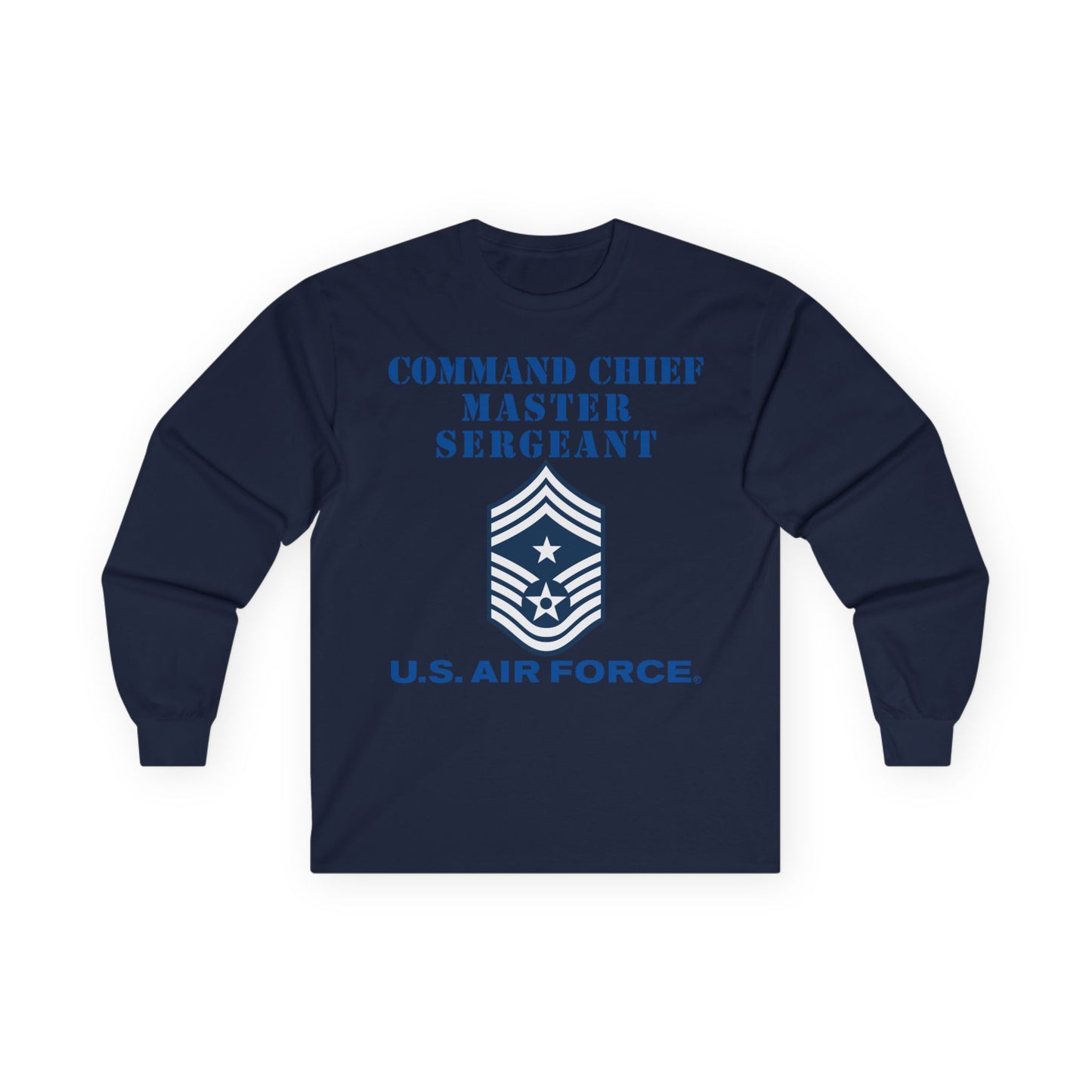 Unisex Ultra Cotton Long Sleeve Tee - USAF - Command Chief Master Sergeant (E9c) - 2020 - US Air Force w Text X 300