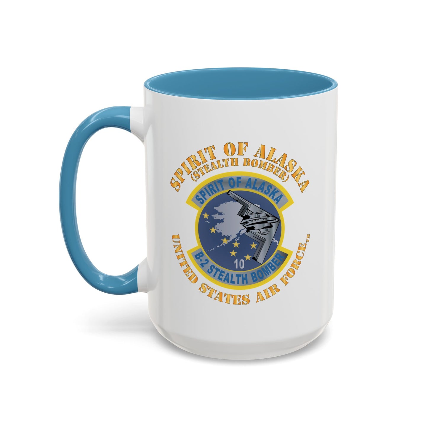 Accent Coffee Mug (11oz & 15oz) - USAF - B2 - Spirit of Alaska - Stealth Bomber X 300