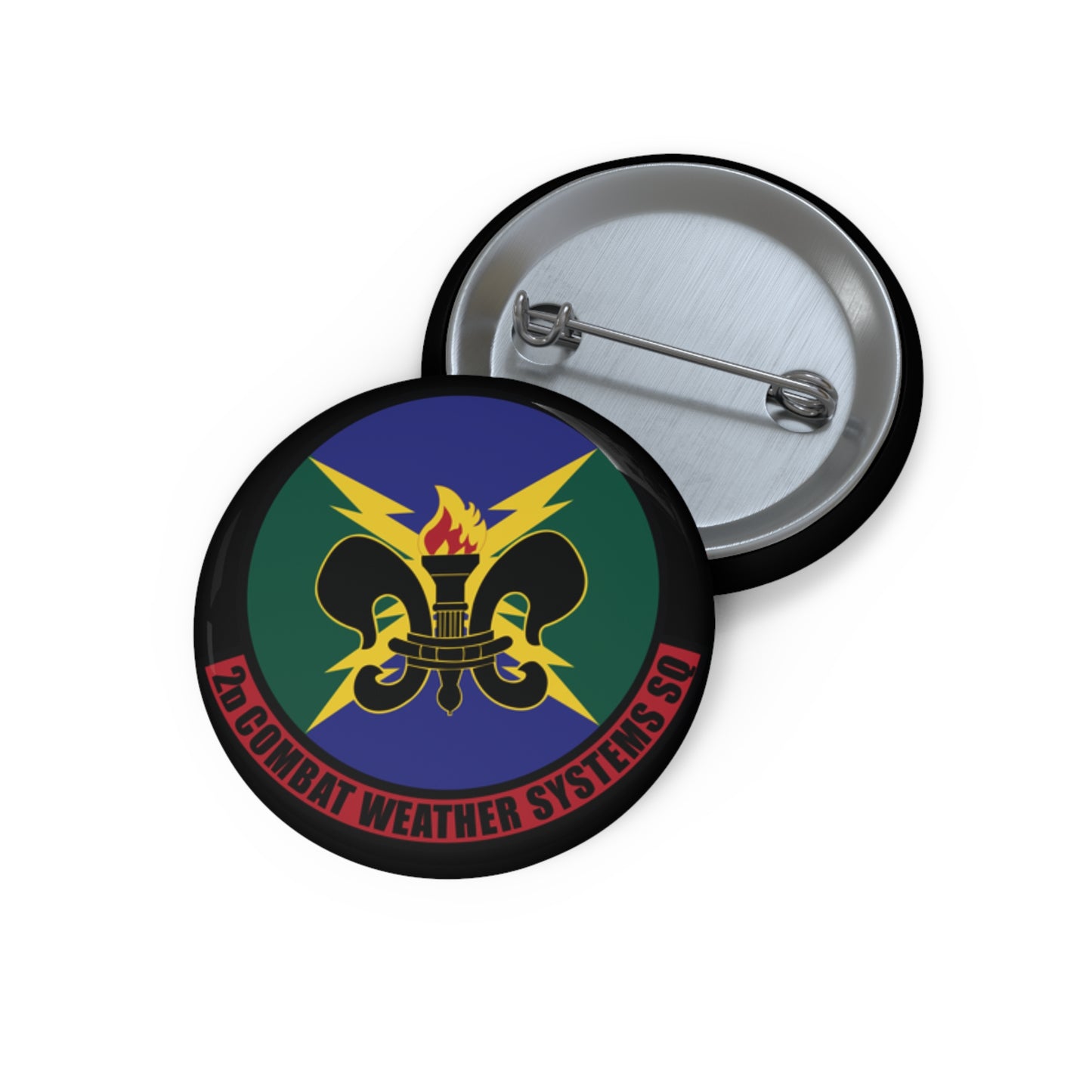 Custom Pin Button - USAF - 2d Combat Weather Systems Squadron wo txt