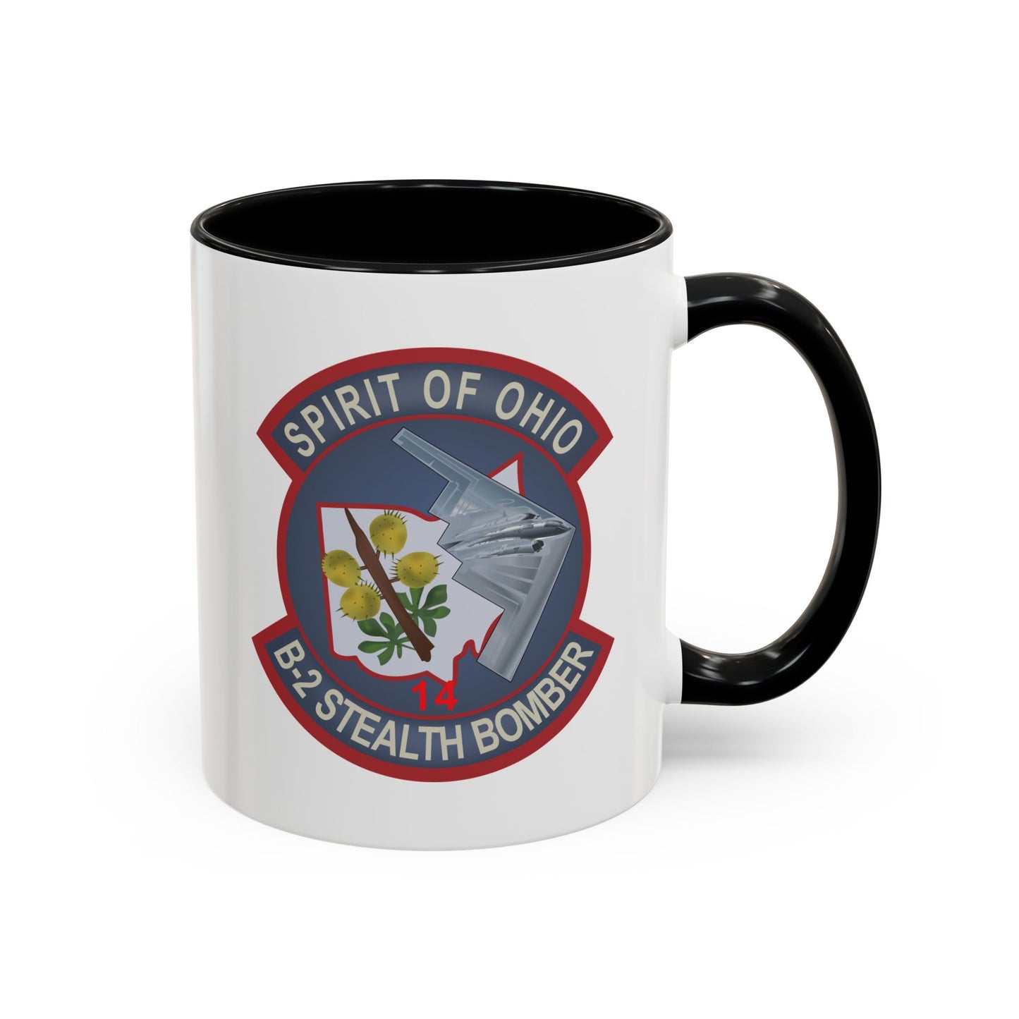 Accent Coffee Mug (11oz & 15oz) - USAF - B2 - Spirit of Ohio - Stealth Bomber wo txt X 300