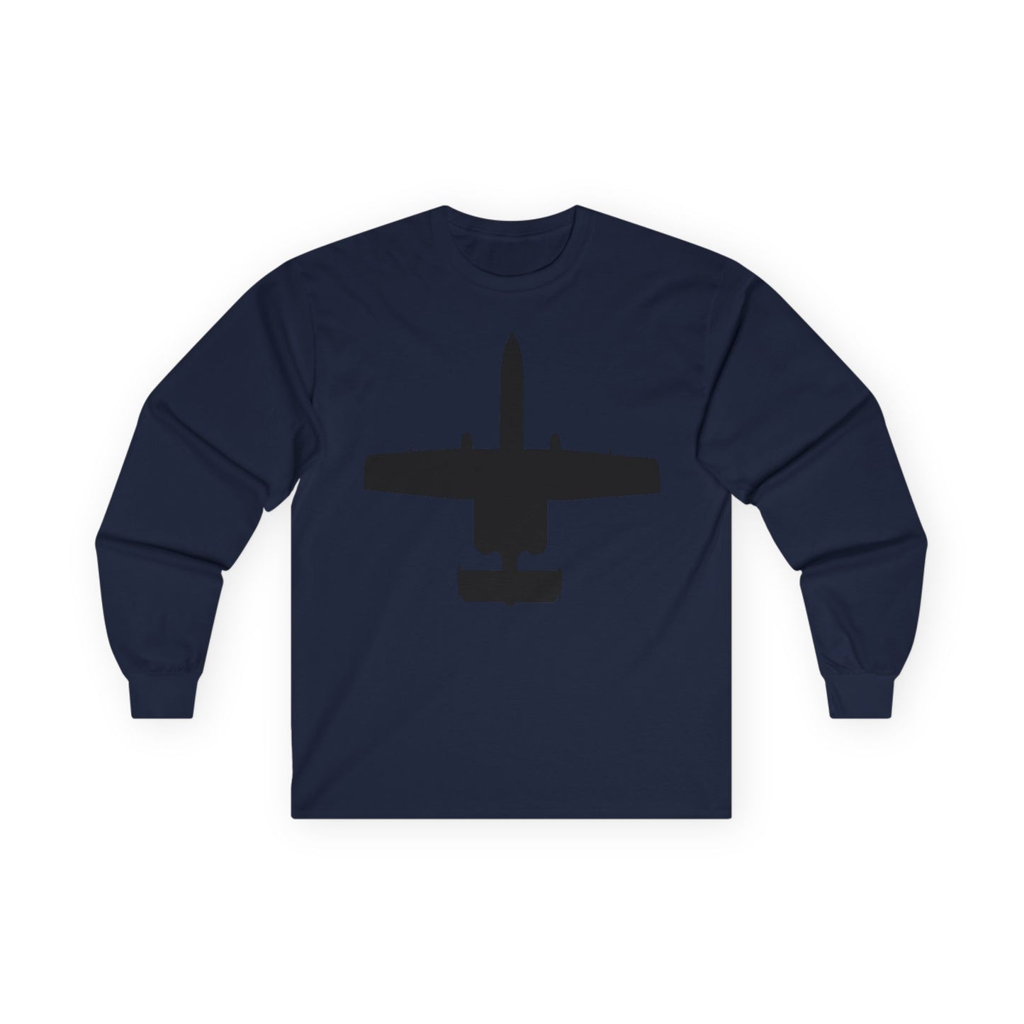 Unisex Ultra Cotton Long Sleeve Tee - Aircraft - USAF - A-10 Thunderbolt II - Top - Silhouette X 300
