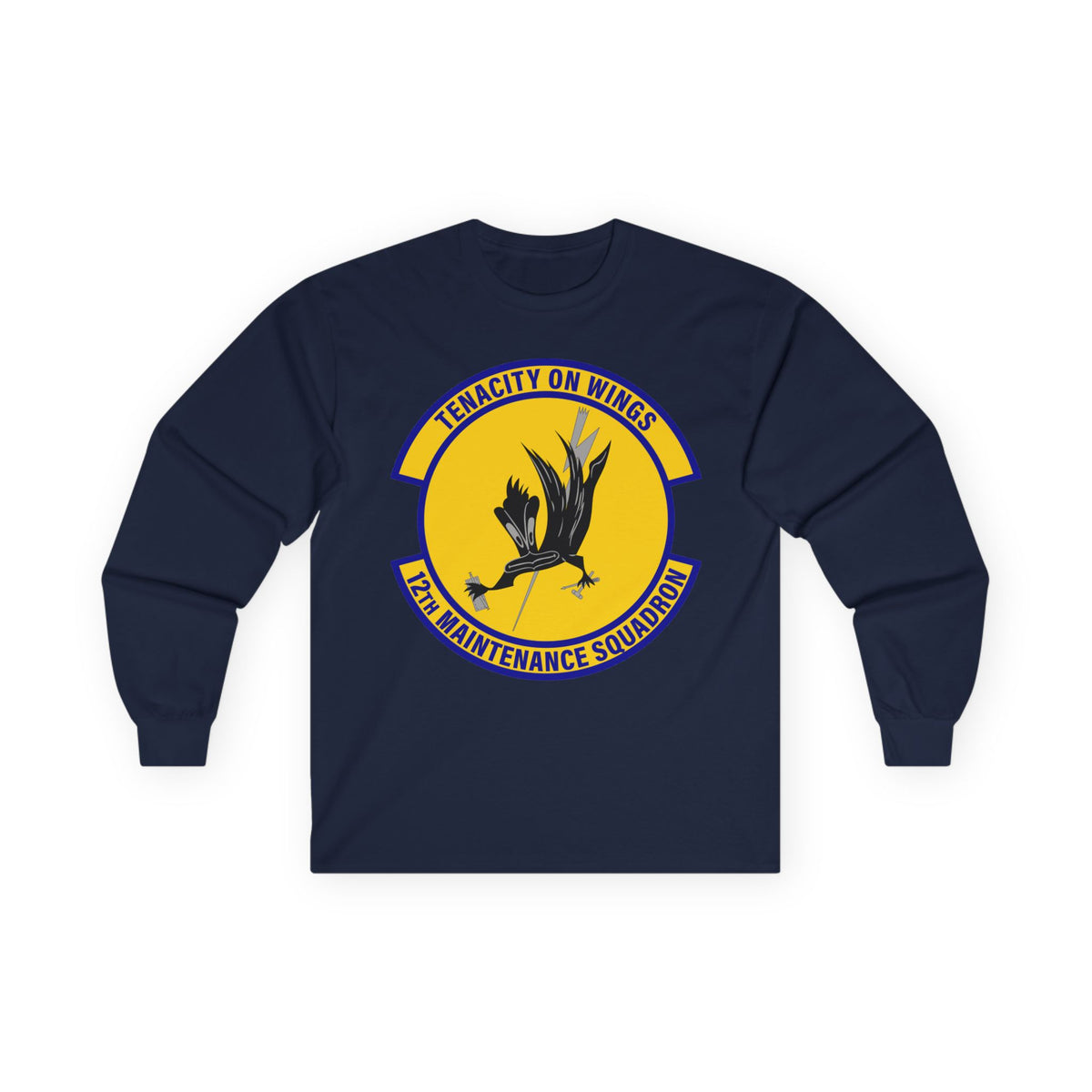 Unisex Ultra Cotton Long Sleeve Tee - USAF - 12th Maintenance Sq wo txt
