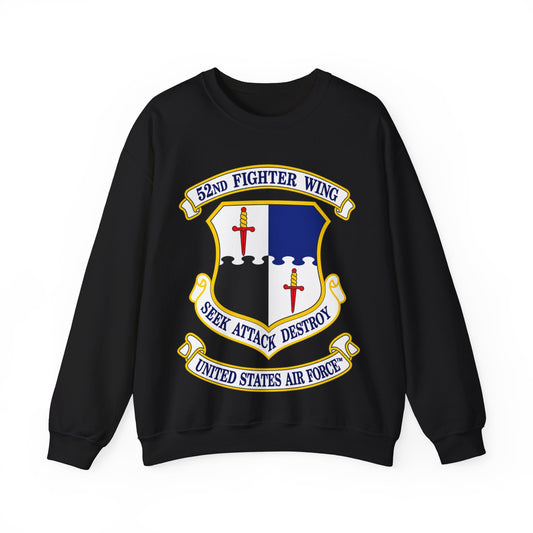 Crewneck Sweatshirt - 52nd Fighter Wing - Shield - United States Air Force w TM