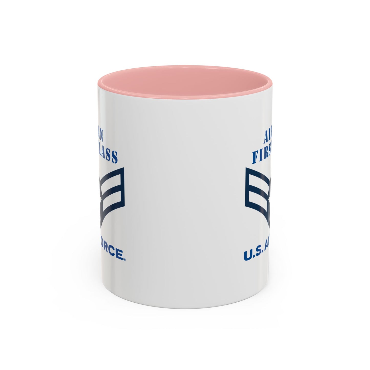 Accent Coffee Mug (11oz & 15oz) - USAF - Airman - First Class (E3) - 2020 - US Air Force w Text X 300