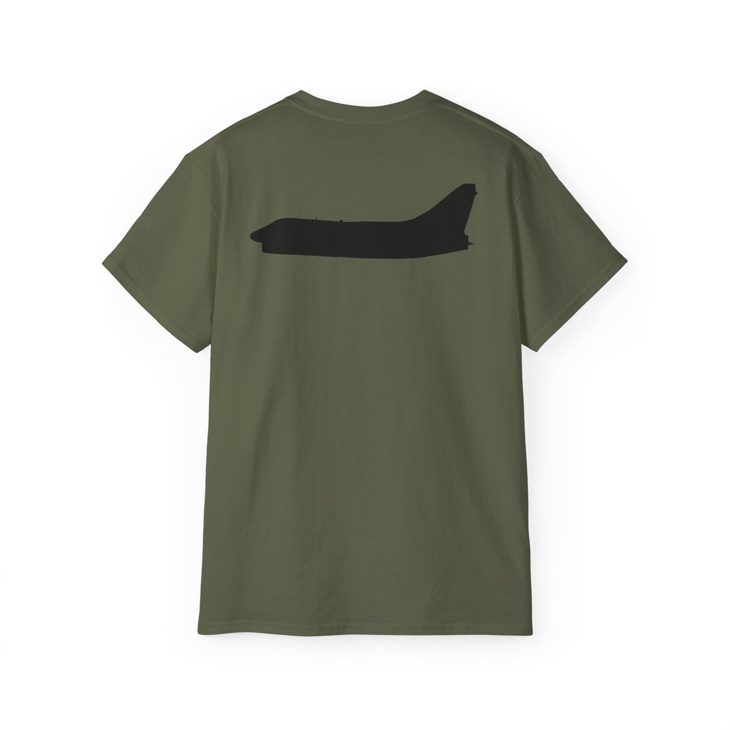 Unisex Ultra Cotton Tee - Aircraft - Navy - A-7B Corsair II - Side - Silhouette X 300