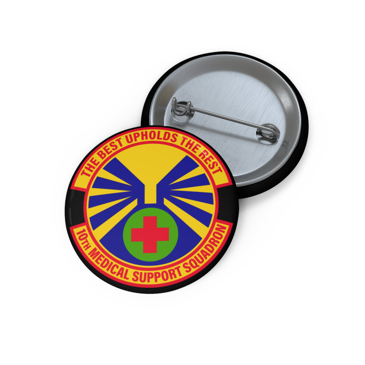 Custom Pin Button - USAF - 10th Medical Support Squadron wo txt