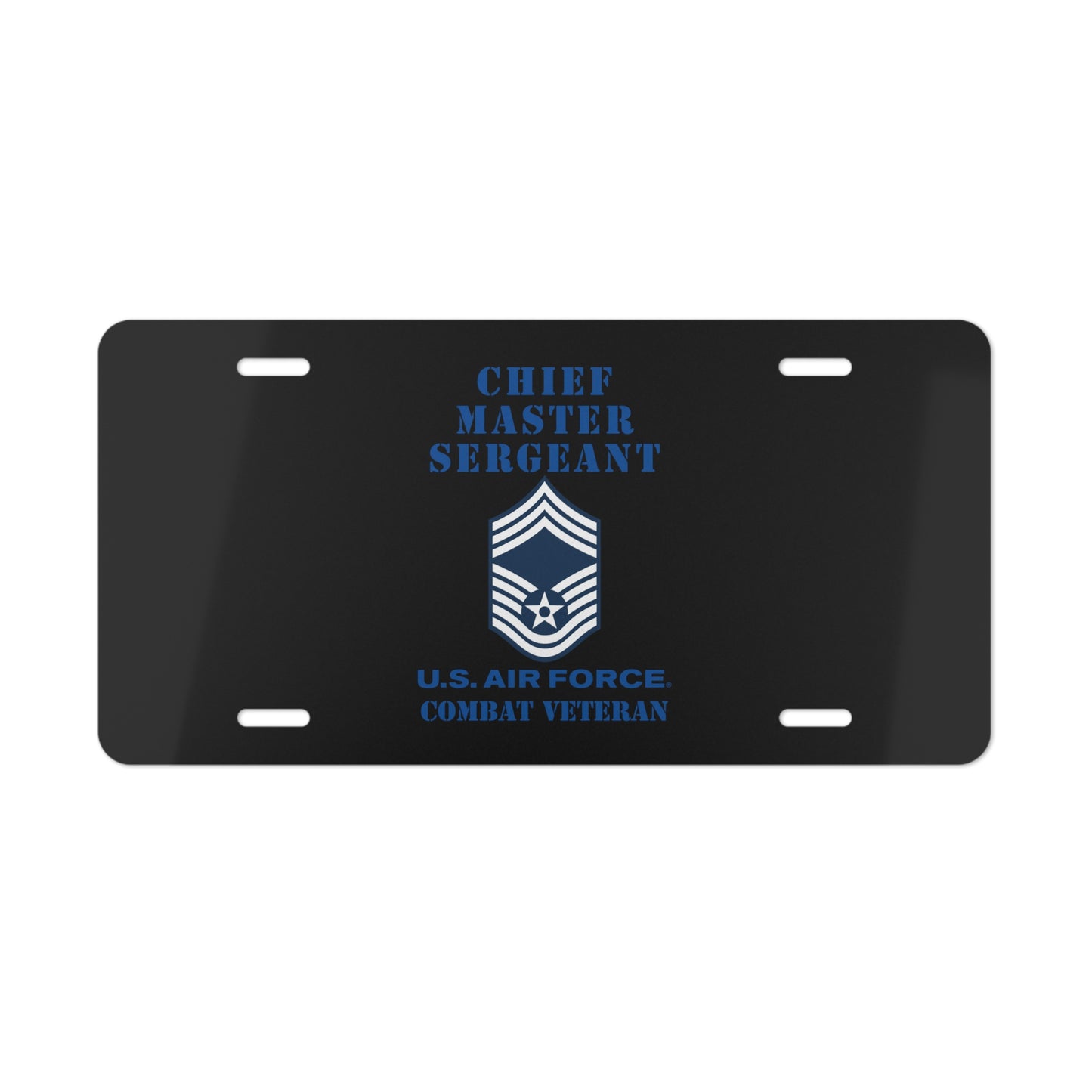 License Plate - USAF - Chief Master Sergeant (E9a) - 2020 - Combat Veteran