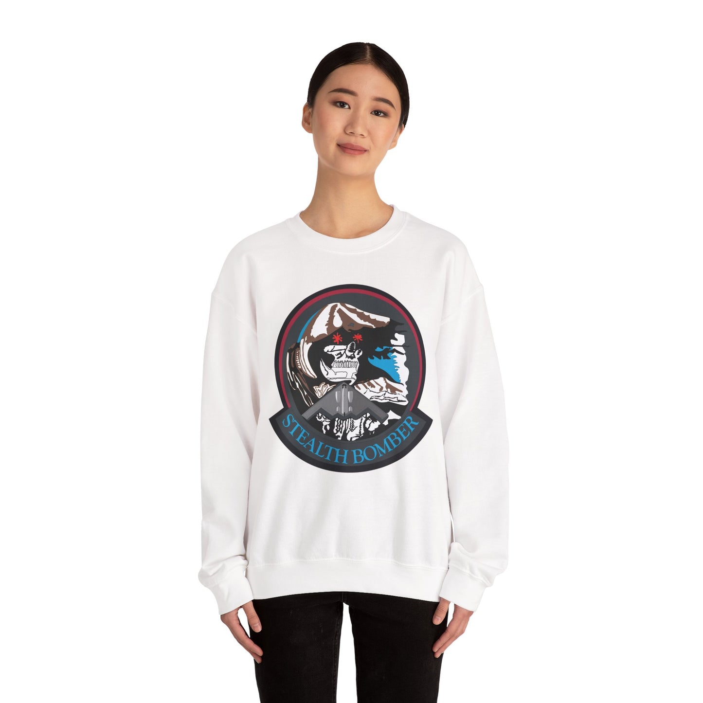 Crewneck Sweatshirt - USAF - B2 - Grim Reaper - Stealth Bomber wo txt X 300