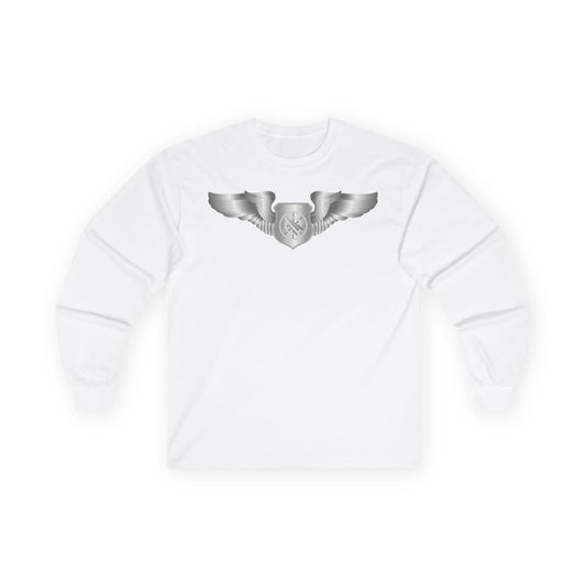 Unisex Ultra Cotton Long Sleeve Tee - USAF - Air Battle Manager - Basic Wings wo Txt