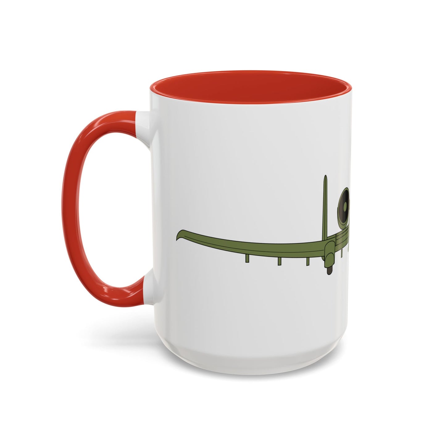 Accent Coffee Mug (11oz & 15oz) - Aircraft - USAF - A-10 Thunderbolt II - Front X 300