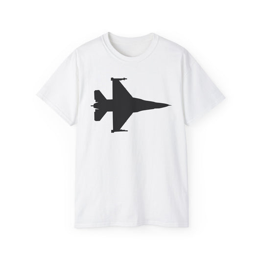 Unisex Ultra Cotton Tee - Aircraft - F-16 -Top - Silhouette - wo Txt X 300