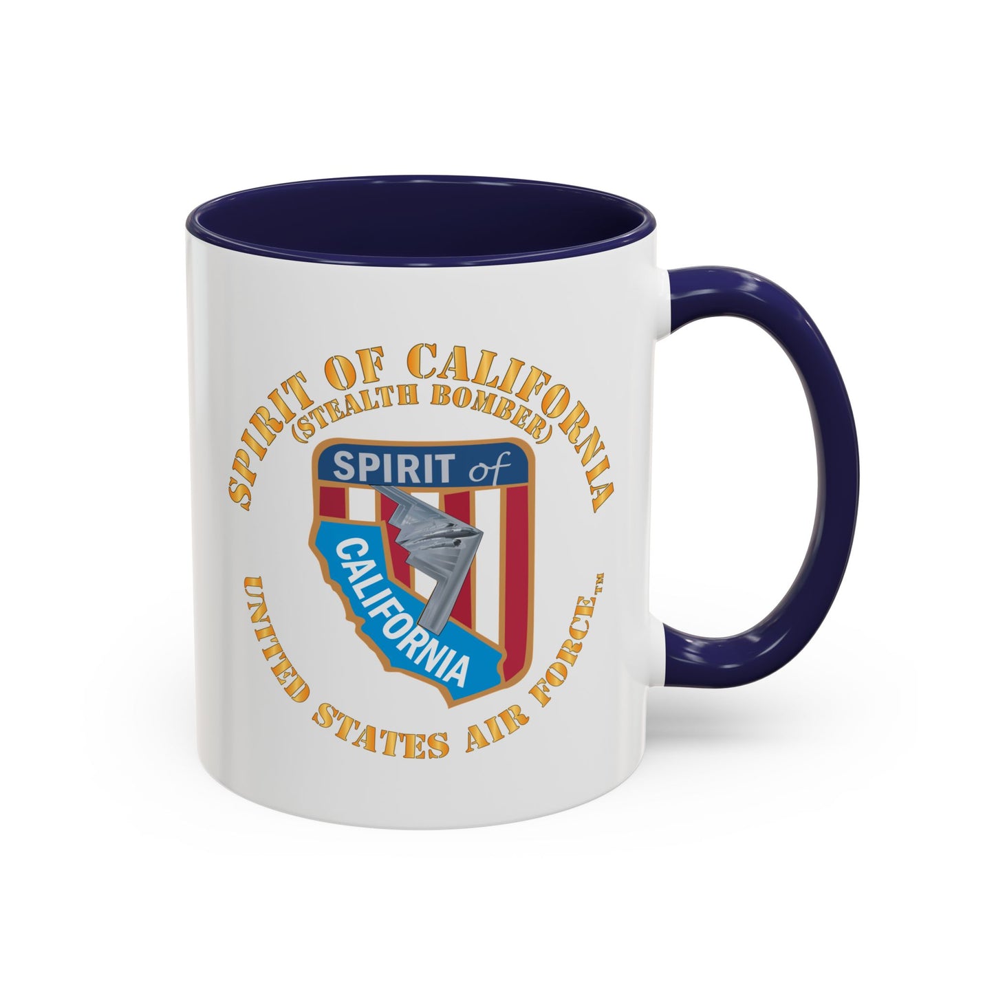 Accent Coffee Mug (11oz & 15oz) - USAF - B2 - Spirit of California - Stealth Bomber X 300