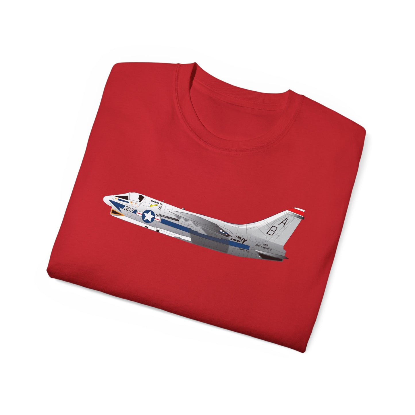 Unisex Ultra Cotton Tee - Aircraft - Navy - A-7B Corsair II - Side X 300