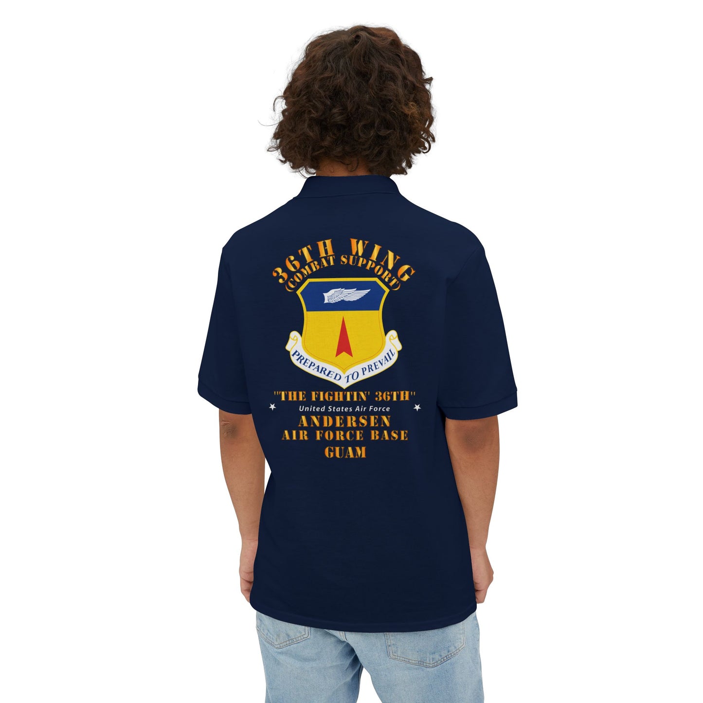 Men's Piqué Polo - USAF - 36th Wing - Anderson AFB - Guam