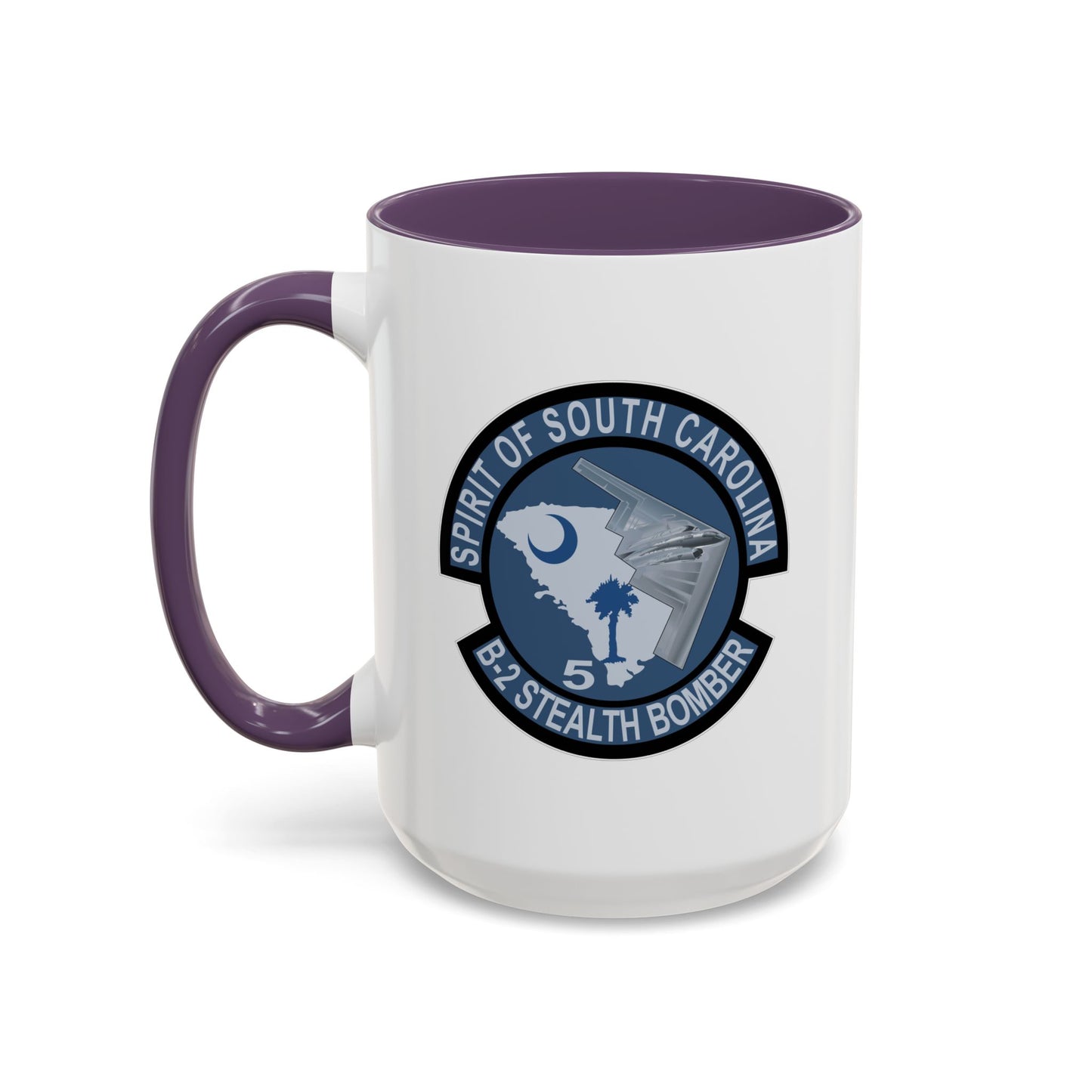 Accent Coffee Mug (11oz & 15oz) - USAF - B2 - Spirit of South Carolina Stealth Bomber wo Txt X 300