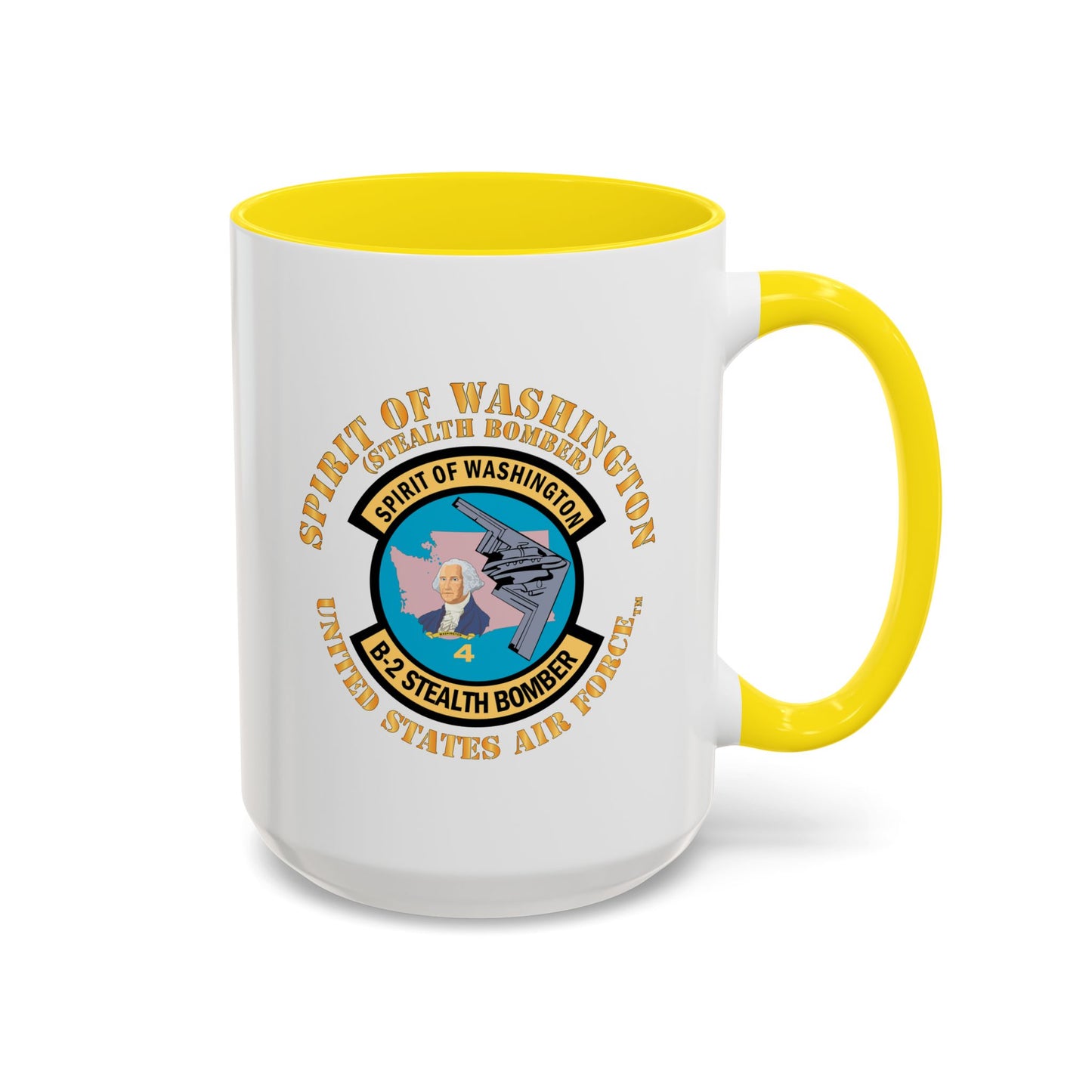 Accent Coffee Mug (11oz & 15oz) - USAF - B2 - Spirit of Washington - Stealth Bomber X 300