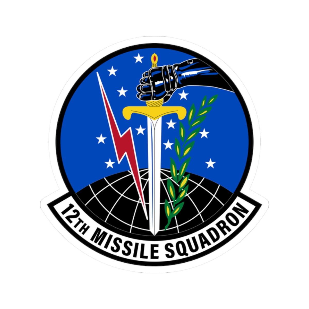 Kiss-Cut Stickers - USAF - 12th Missile Squadron wo txt