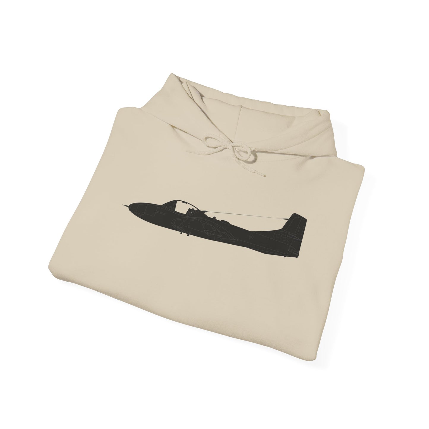 Unisex Heavy Blend Hooded Sweatshirt - Aircraft - T-37-Trainer - Side - Black - Metal X 300