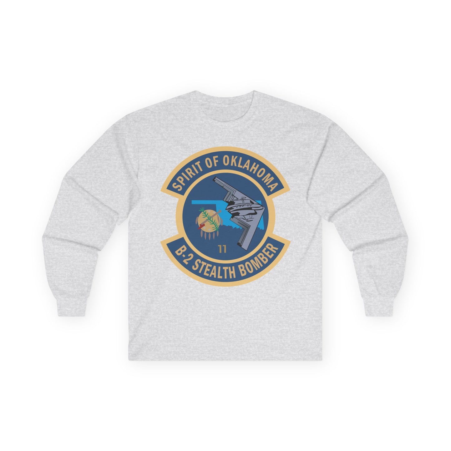 Unisex Ultra Cotton Long Sleeve Tee - USAF - B2 - Spirit of Oklahoma - Stealth Bomber wo txt X 300