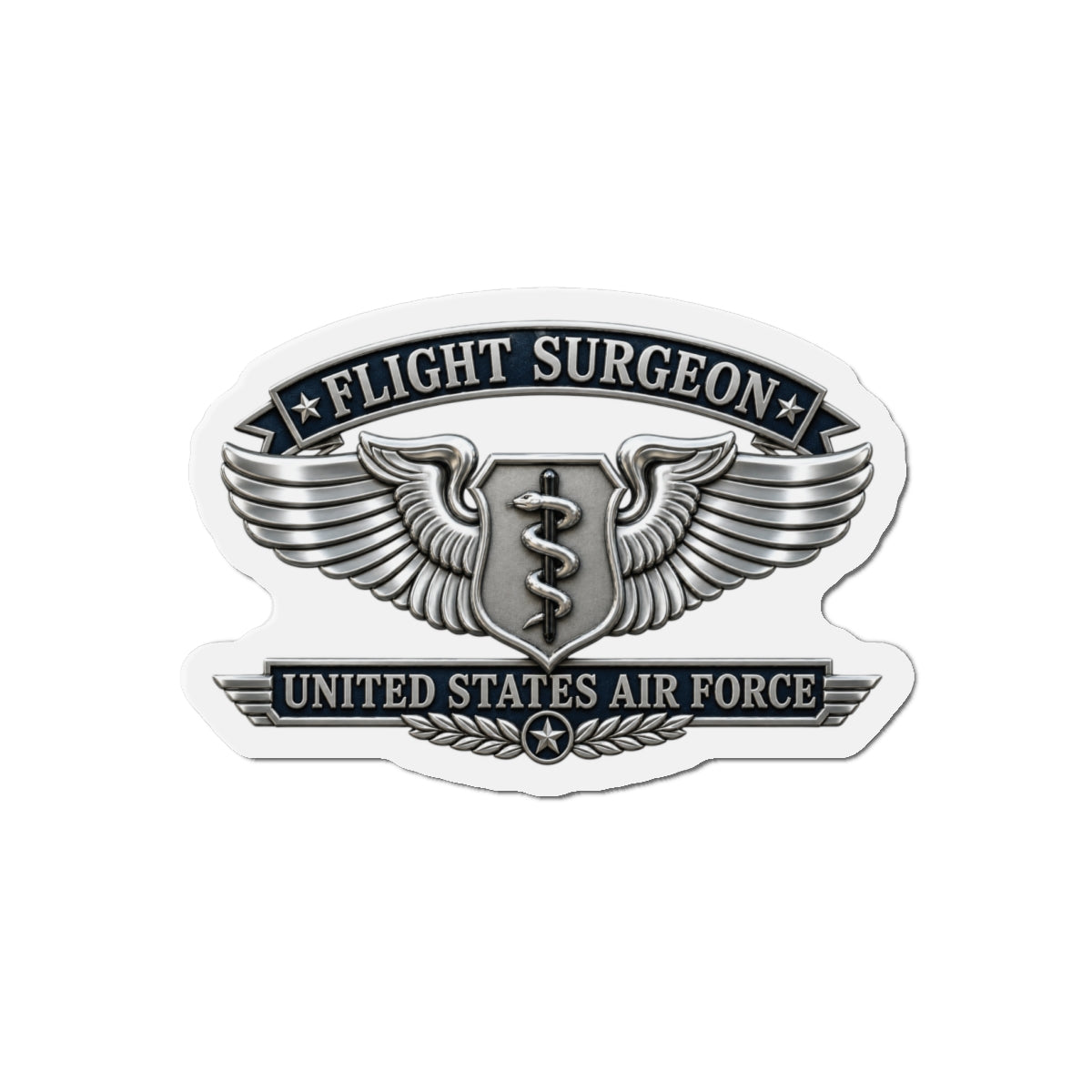 Die-Cut Magnet - USAF - Flight Surgeon Badge - United States Air Force - 3D - Enhanced