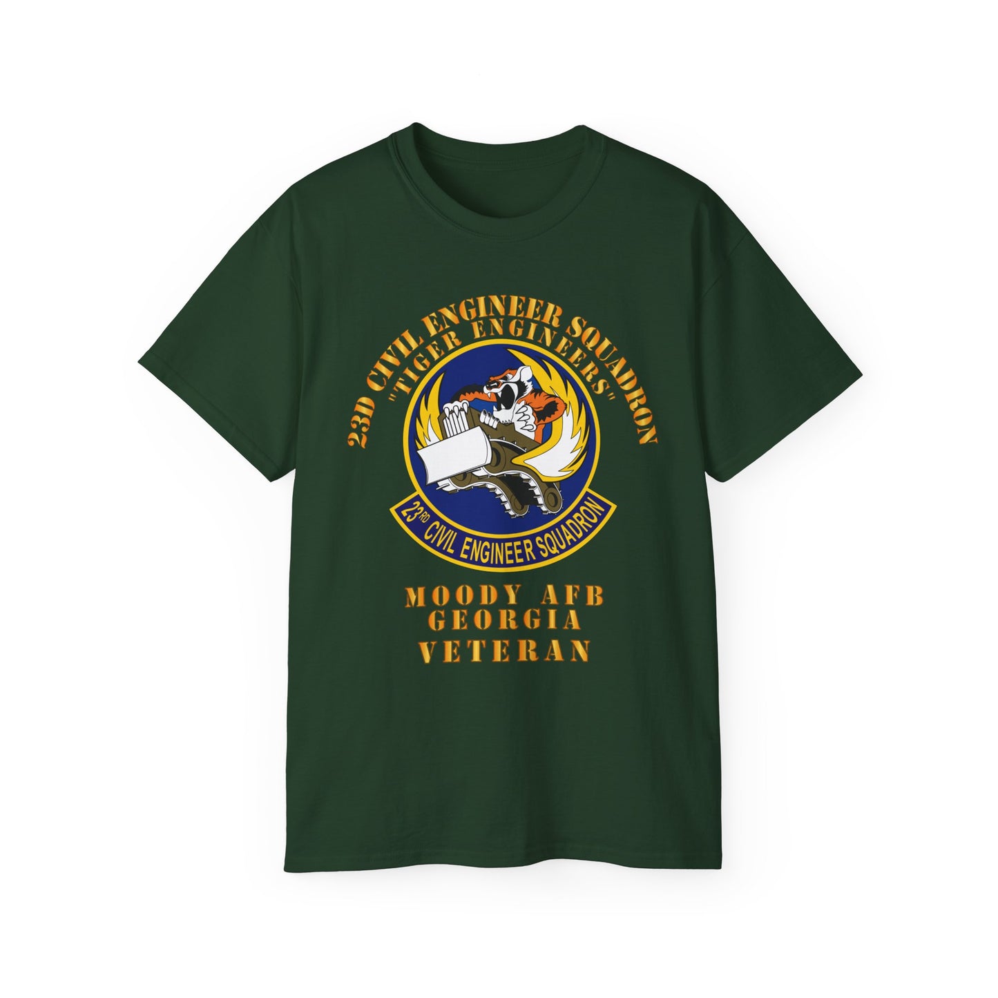 Unisex Ultra Cotton Tee - USAF - 23d Civil Engineer Squadron - Tiger Engineers - Moody AFB, GA