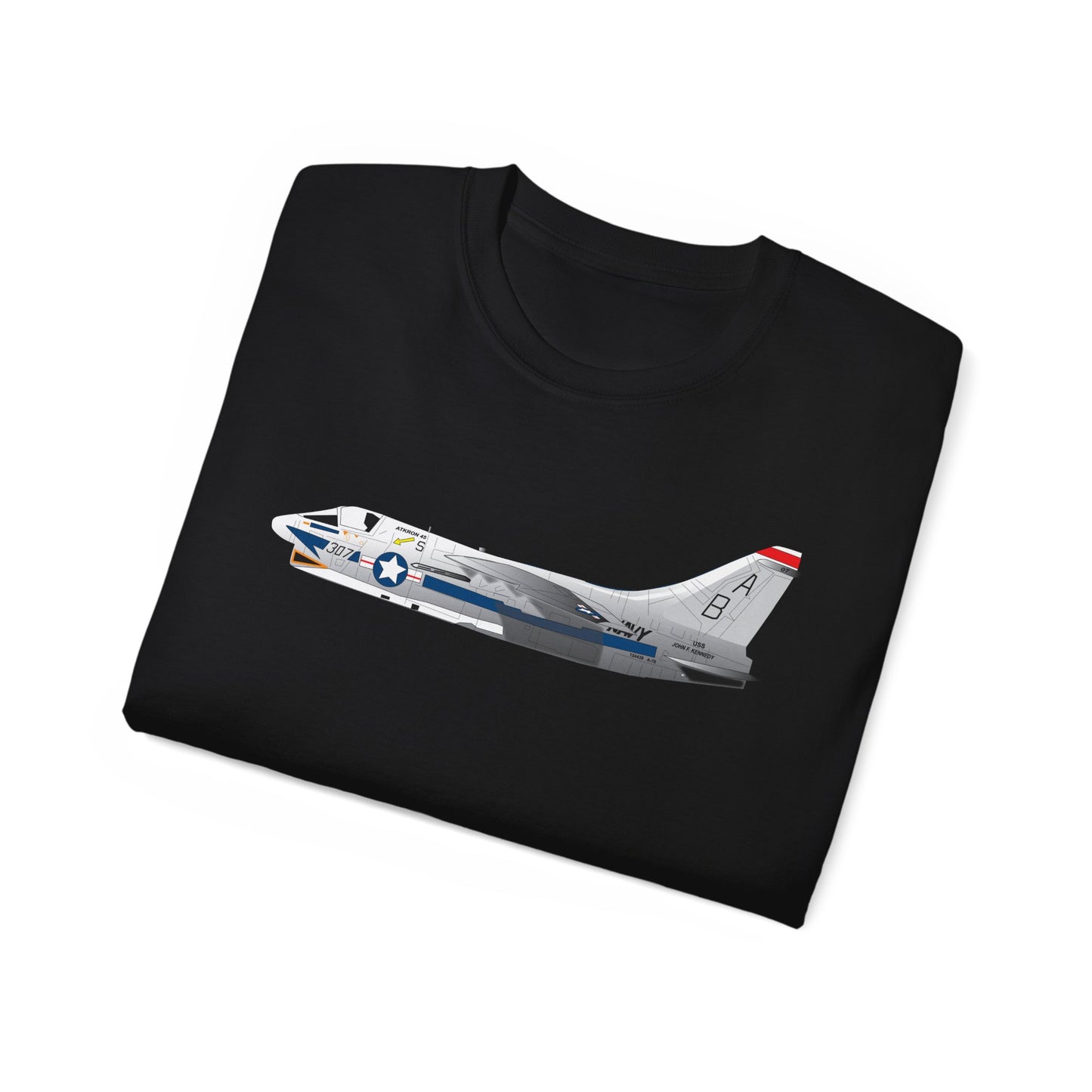 Unisex Ultra Cotton Tee - Aircraft - Navy - A-7B Corsair II - Side X 300